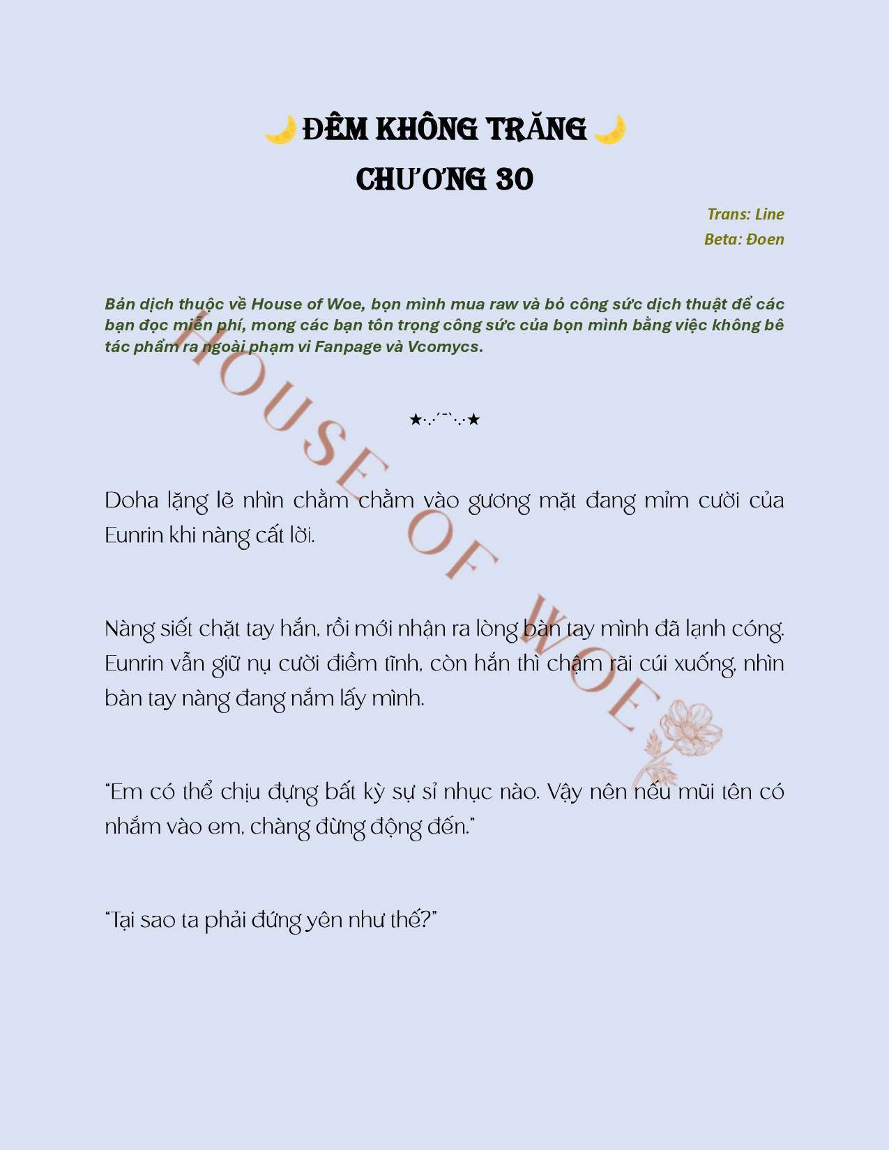 [NOVEL] ĐÊM KHÔNG TRĂNG Chap 30 - Trang 2