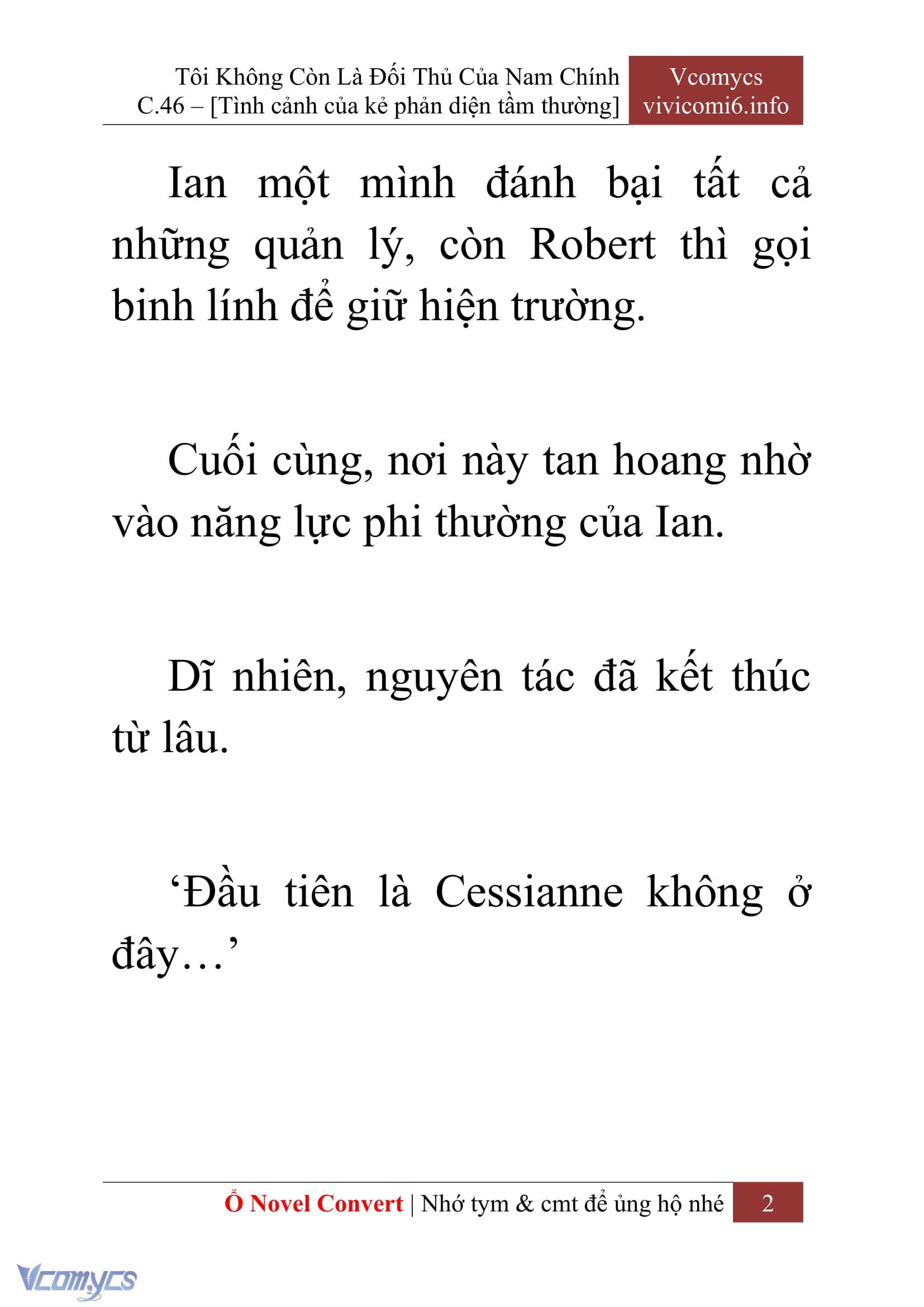 [Novel] Tôi Không Còn Là Đối Thủ Của Nam Chính Chap 46 - Trang 2