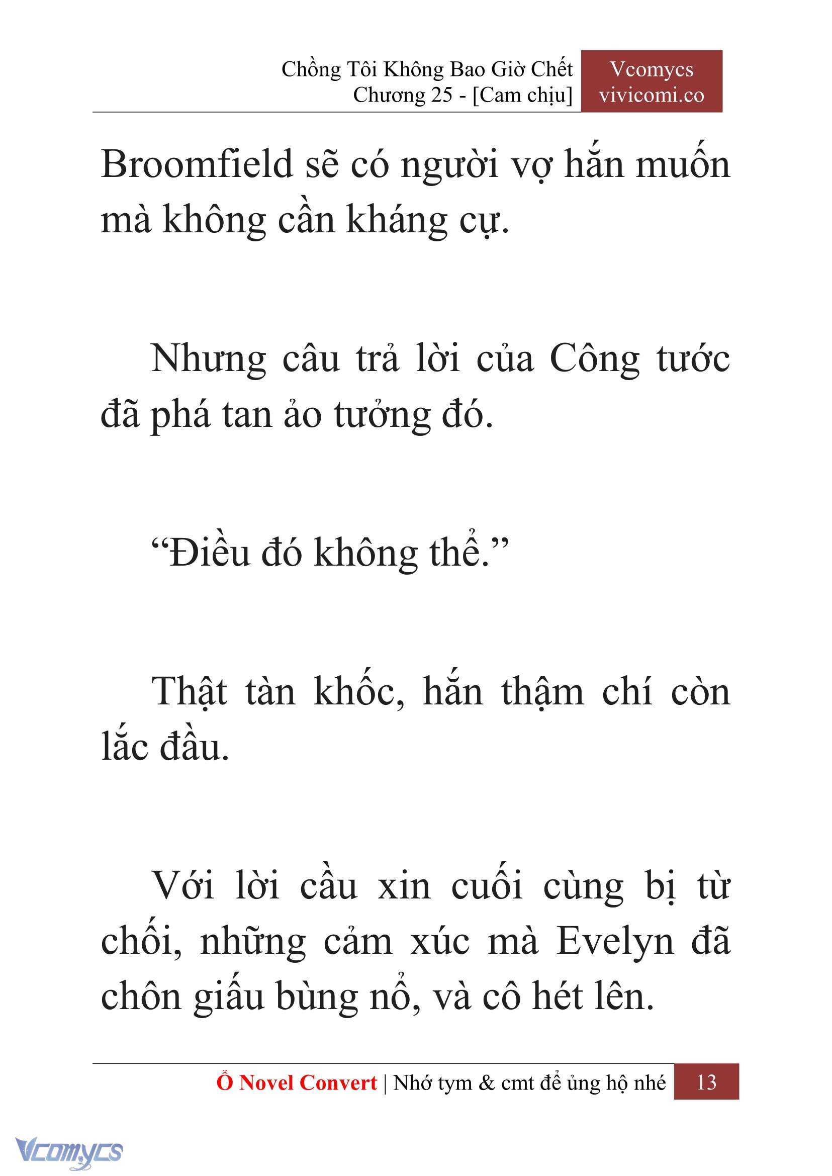 [Novel] Chồng Tôi Không Bao Giờ Chết Chap 25 - Trang 2
