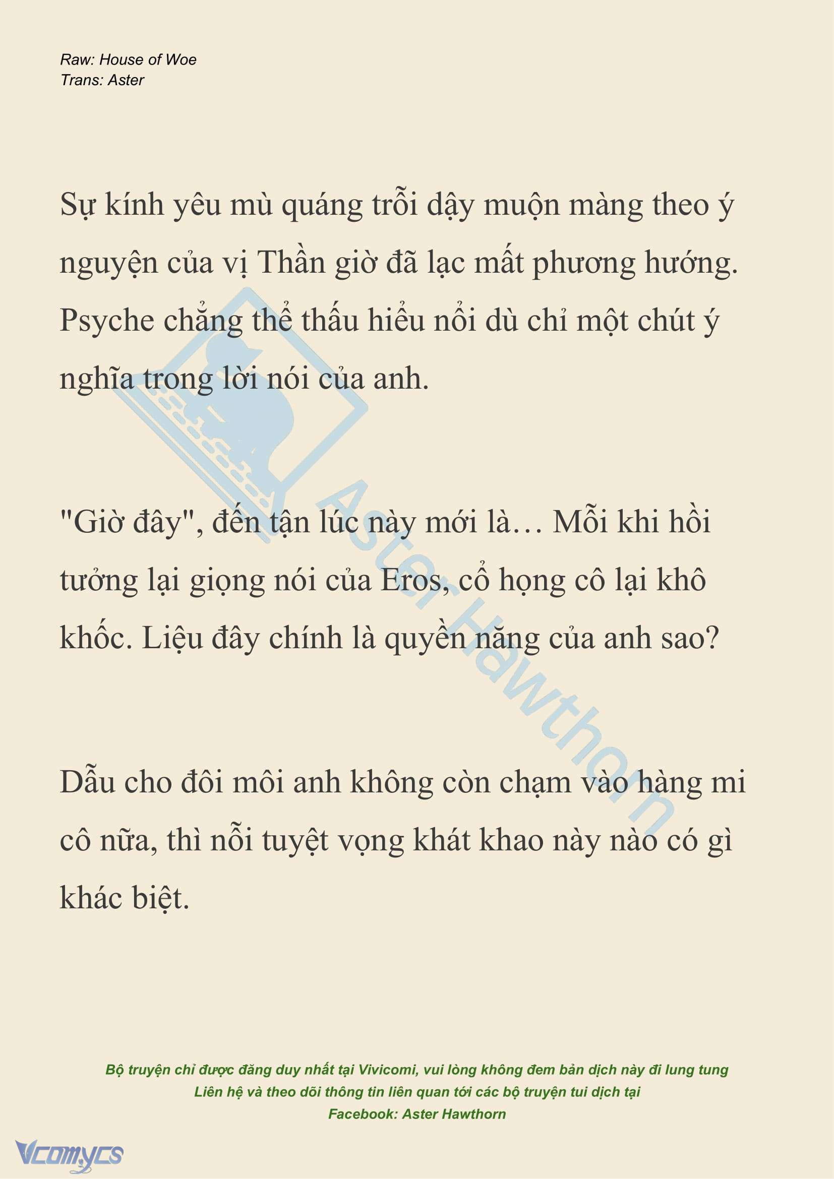 [NOVEL] Dành Cho Các Nữ Thần: Dành cho Psyche Chap 38 - Next Chap 39