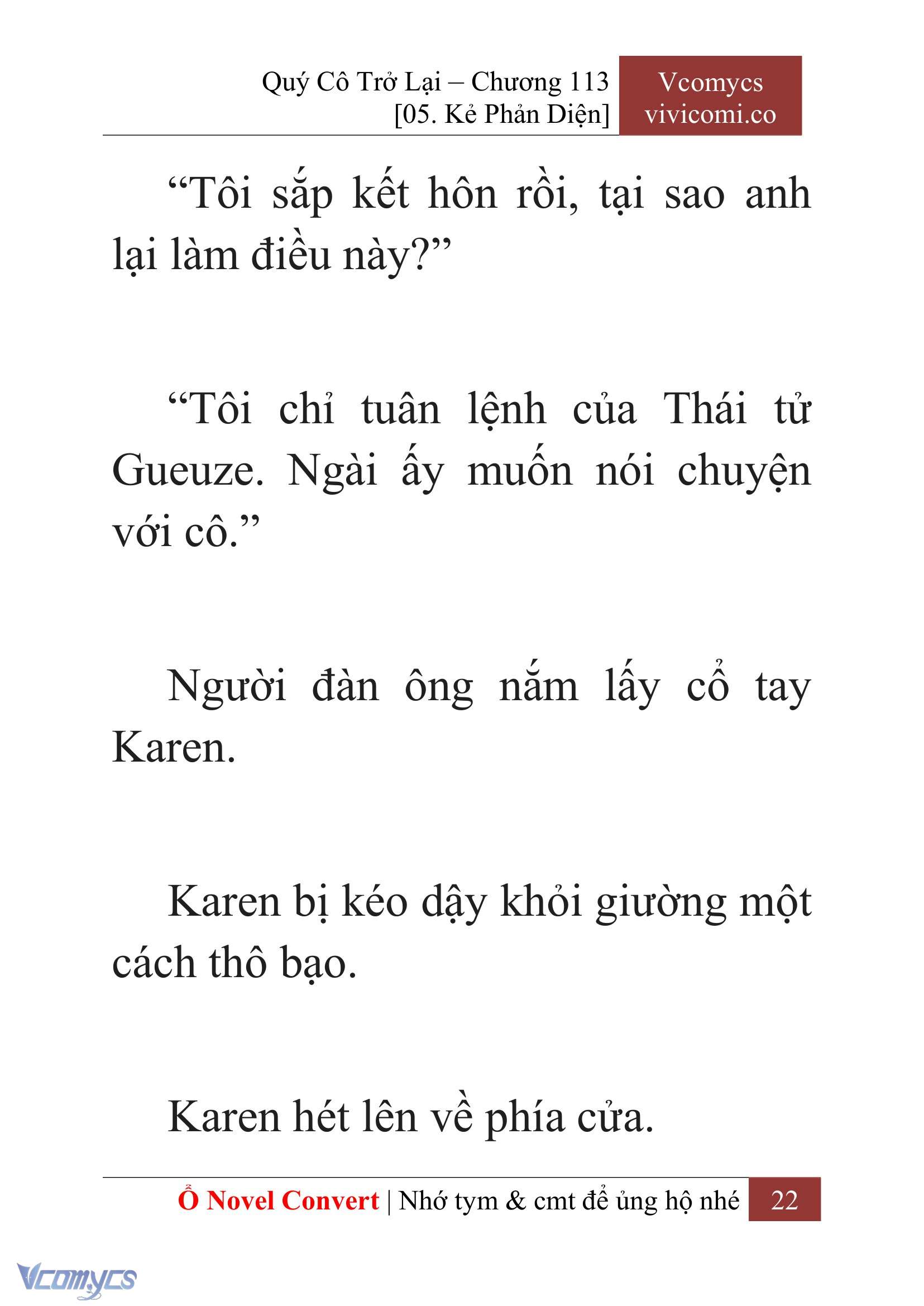 [Novel] Quý Cô Trở Lại Chap 113 - Trang 2