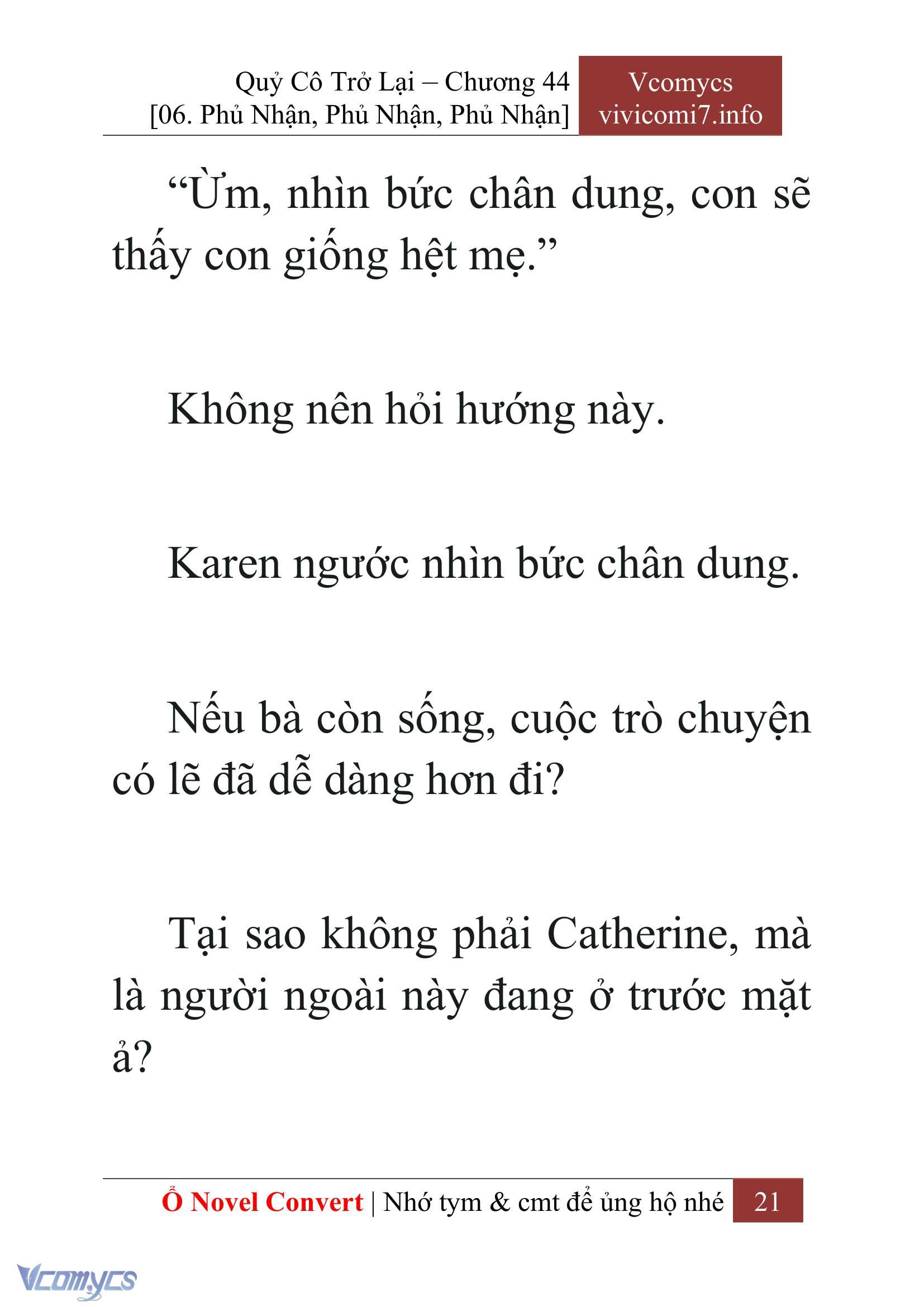 [Novel] Quý Cô Trở Lại Chap 44 - Trang 2