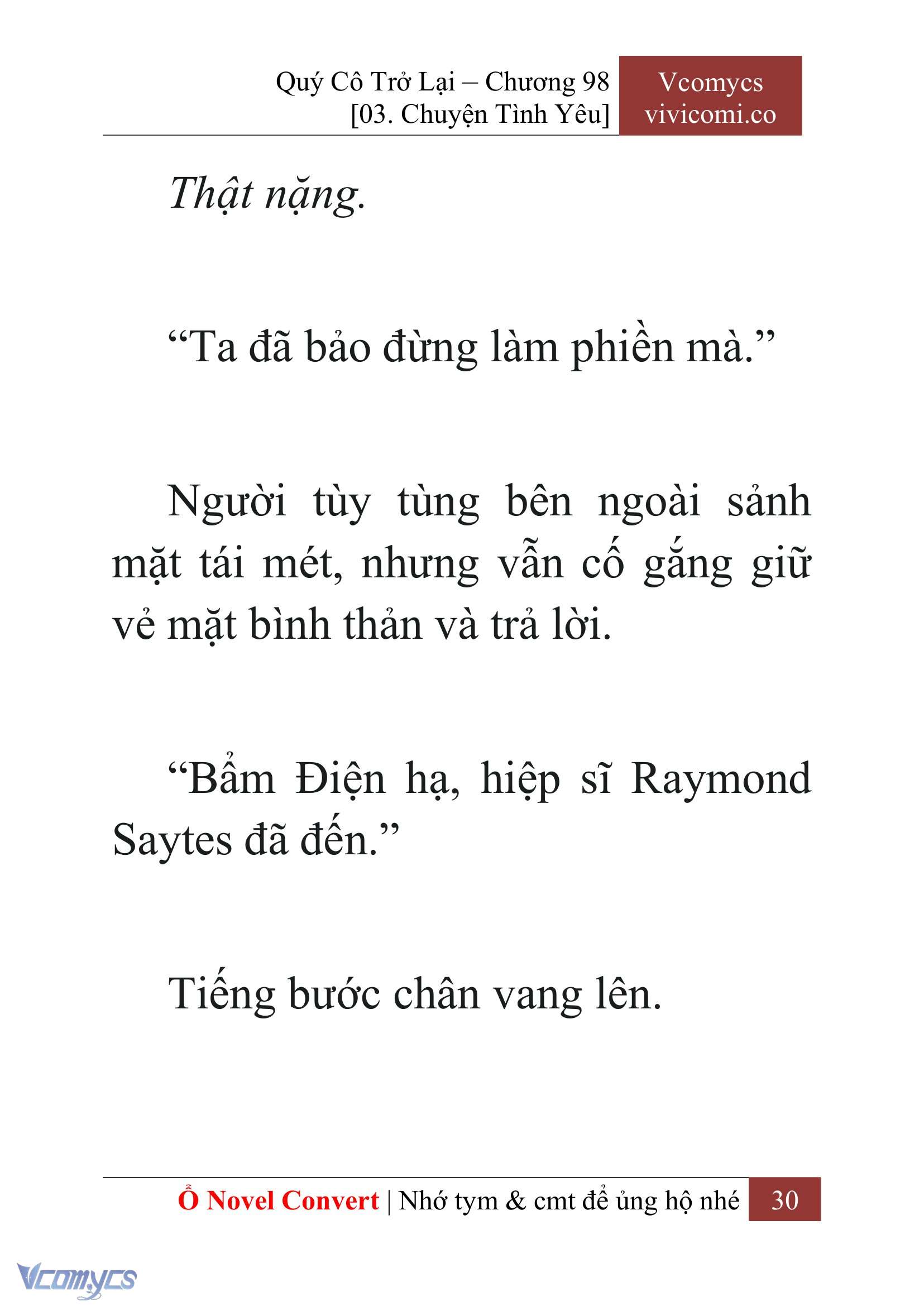 [Novel] Quý Cô Trở Lại Chap 98 - Trang 2