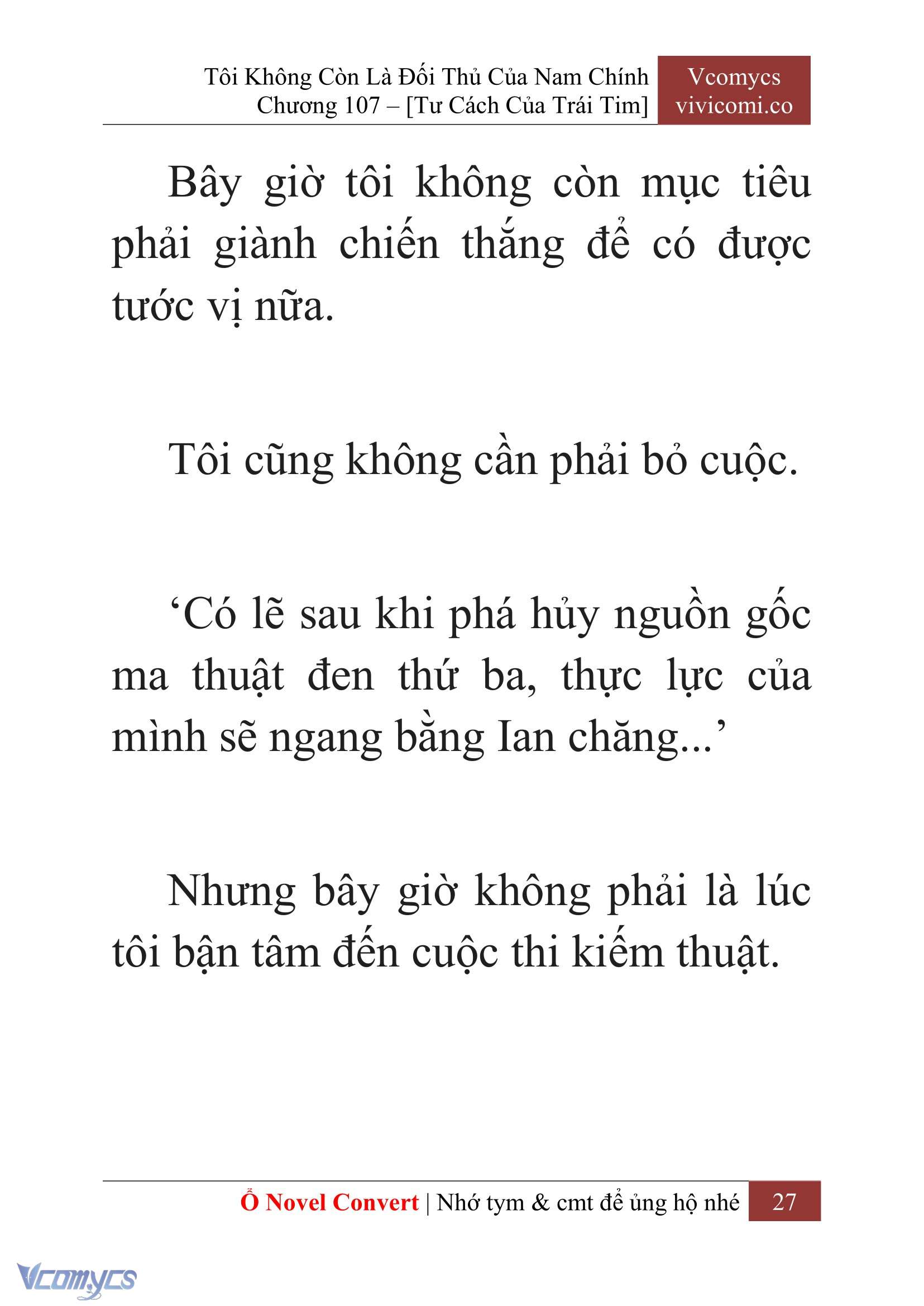 [Novel] Tôi Không Còn Là Đối Thủ Của Nam Chính Chap 107 - Trang 2