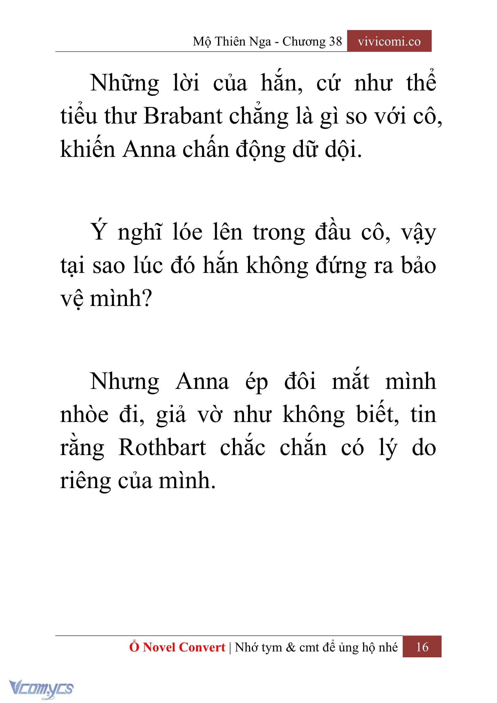 [Novel] Mộ Thiên Nga Chap 38 - Trang 2