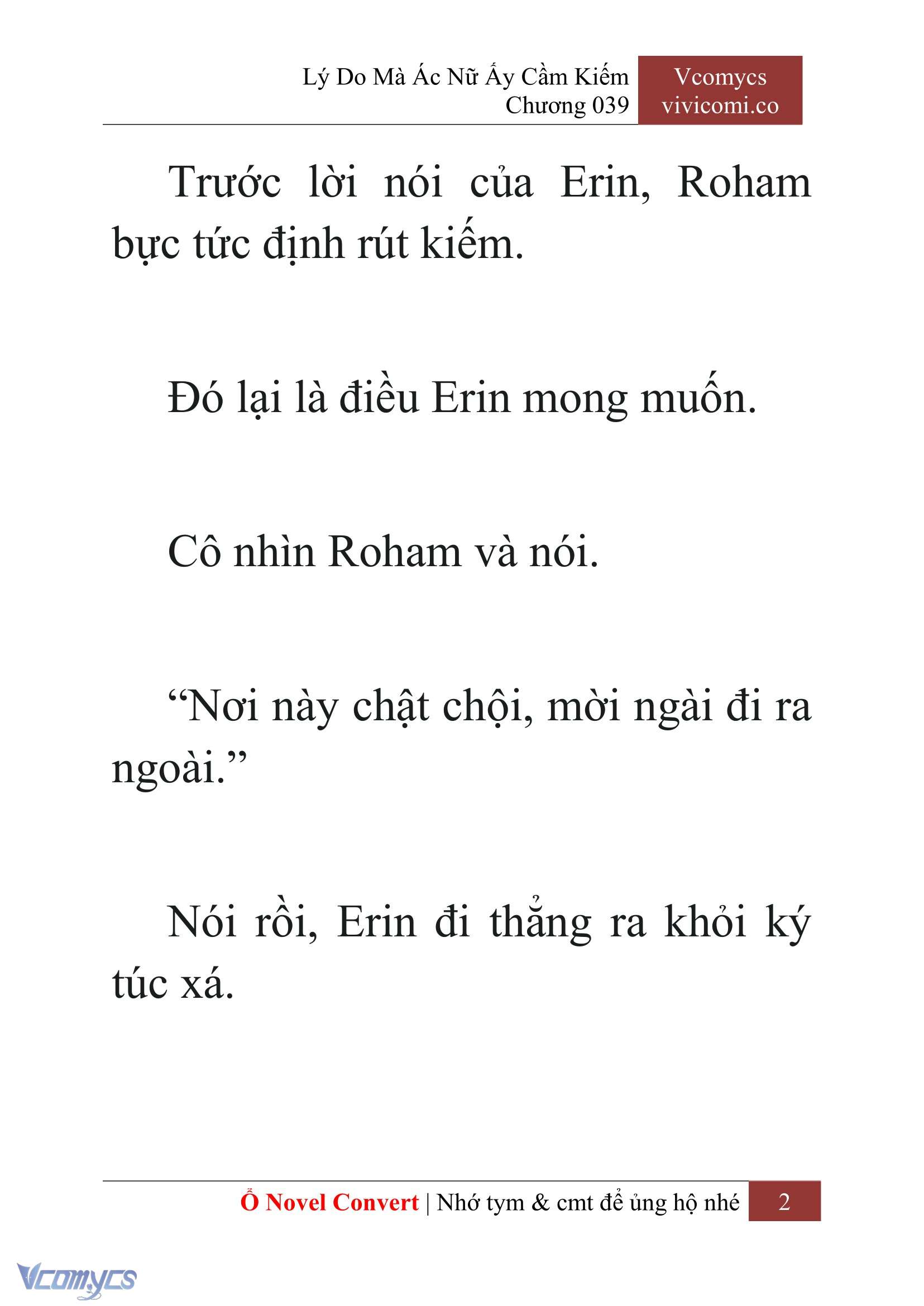 [Novel] Lý Do Mà Ác Nữ Ấy Cầm Kiếm Chap 39 - Trang 2