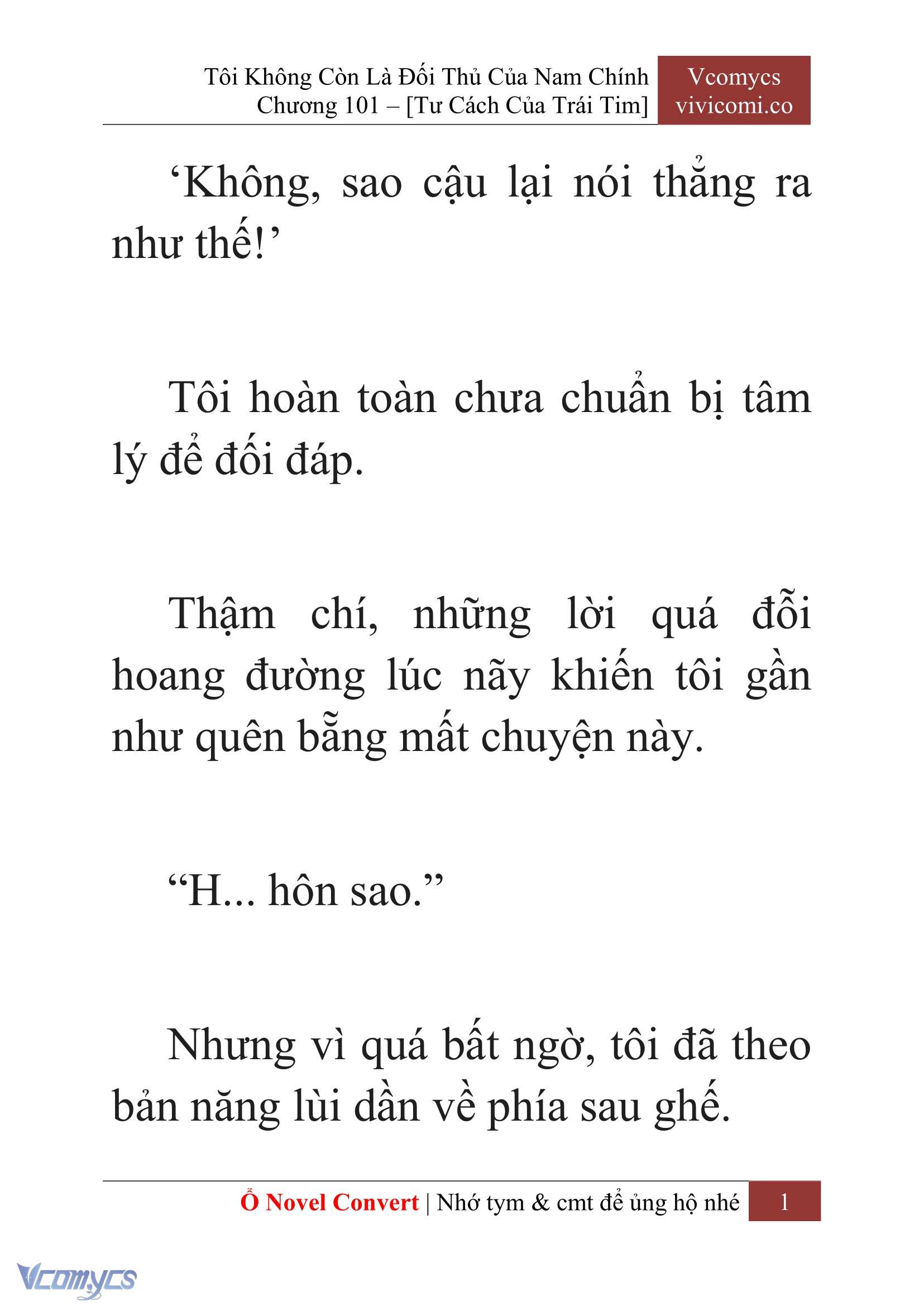 [Novel] Tôi Không Còn Là Đối Thủ Của Nam Chính Chap 101 - Trang 2