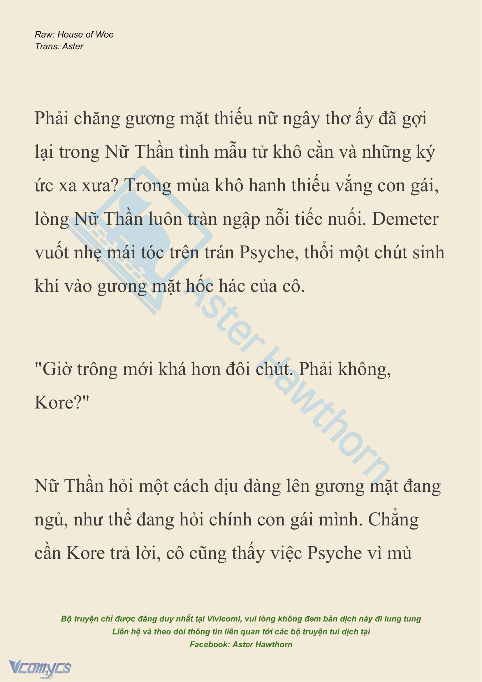[NOVEL] Dành Cho Các Nữ Thần: Dành cho Psyche Chap 39 - Next Chap 40