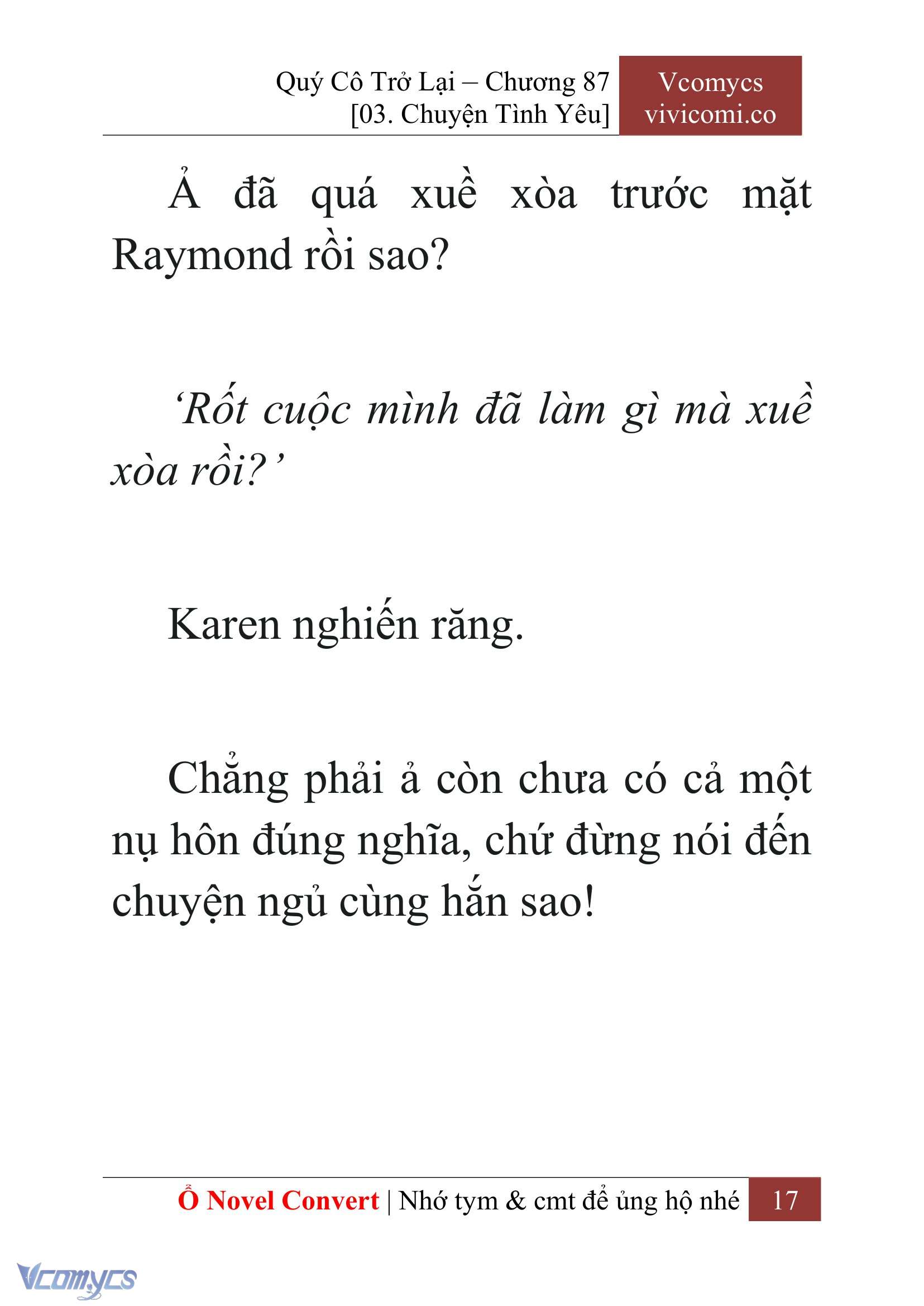 [Novel] Quý Cô Trở Lại Chap 87 - Trang 2