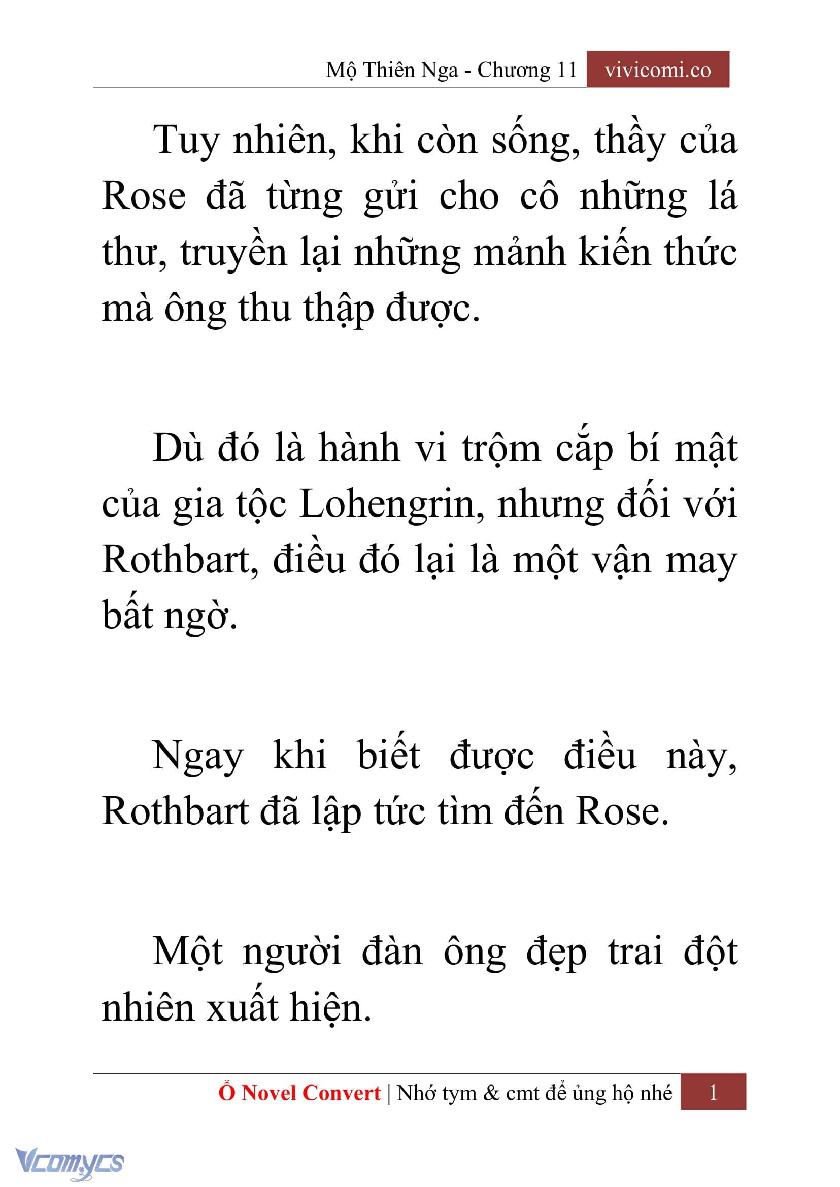 [Novel] Mộ Thiên Nga Chap 11 - Trang 2