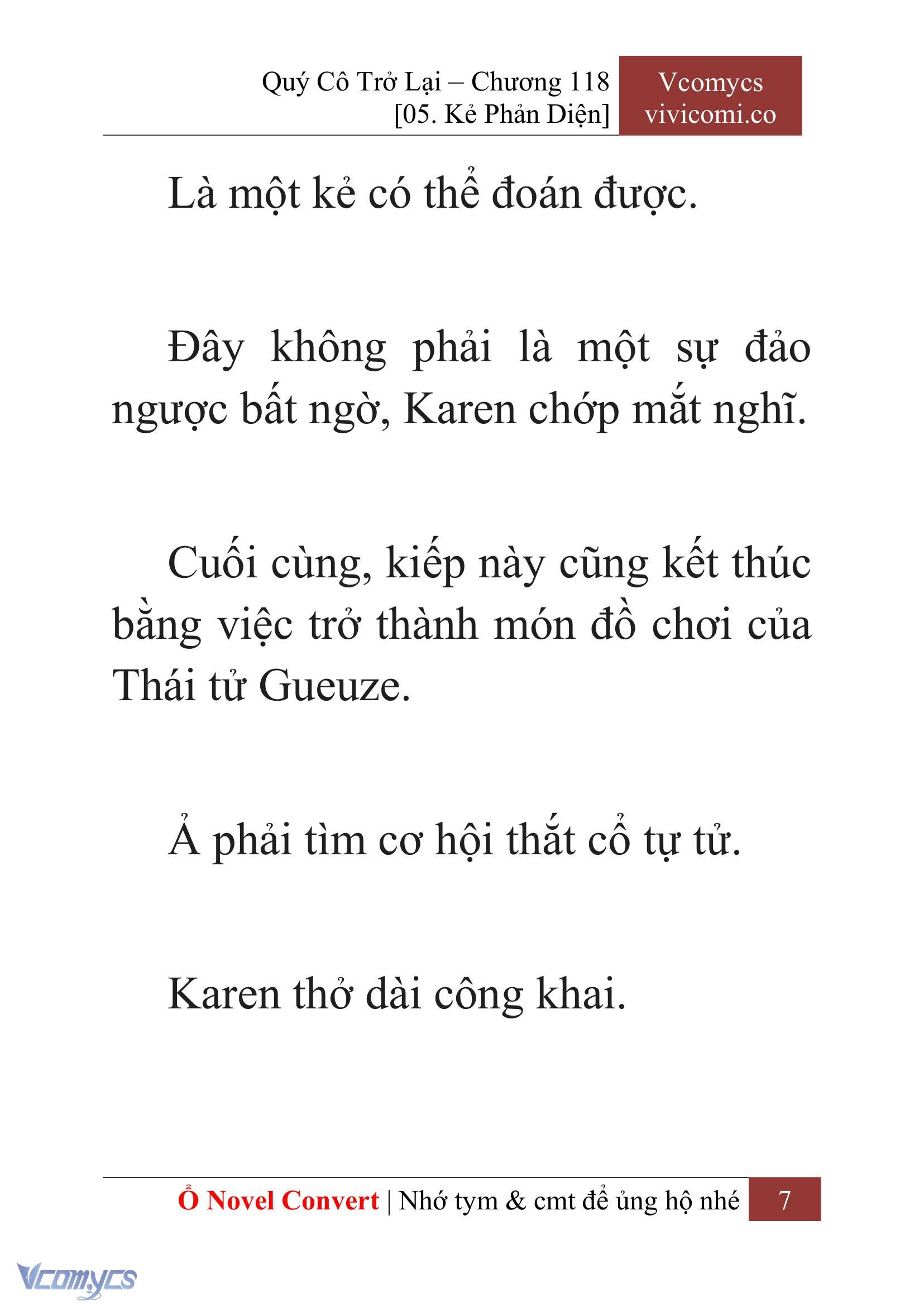[Novel] Quý Cô Trở Lại Chap 118 - Trang 2