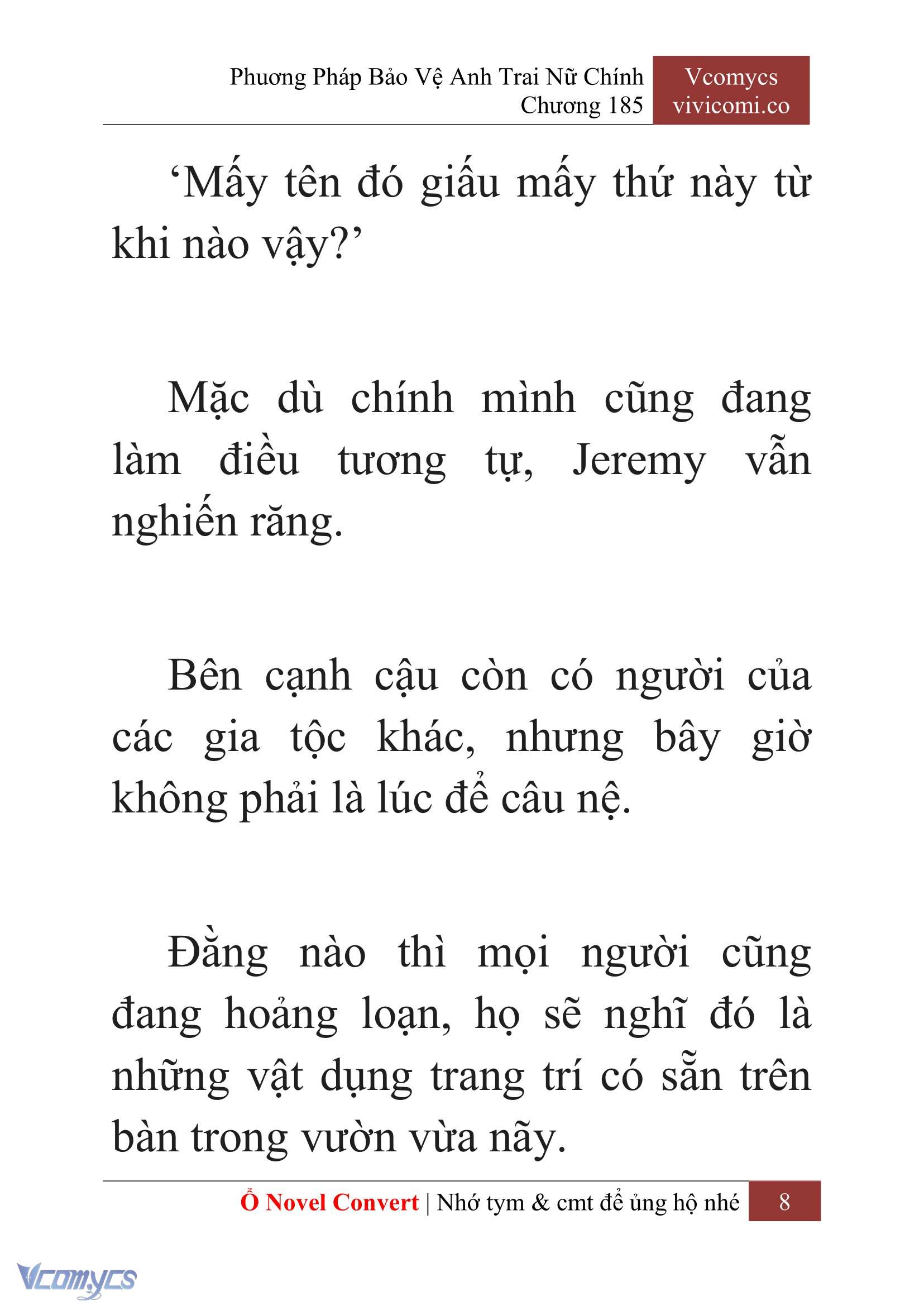 [Novel] Phương Pháp Bảo Vệ Anh Trai Nữ Chính Chap 185 - Trang 2
