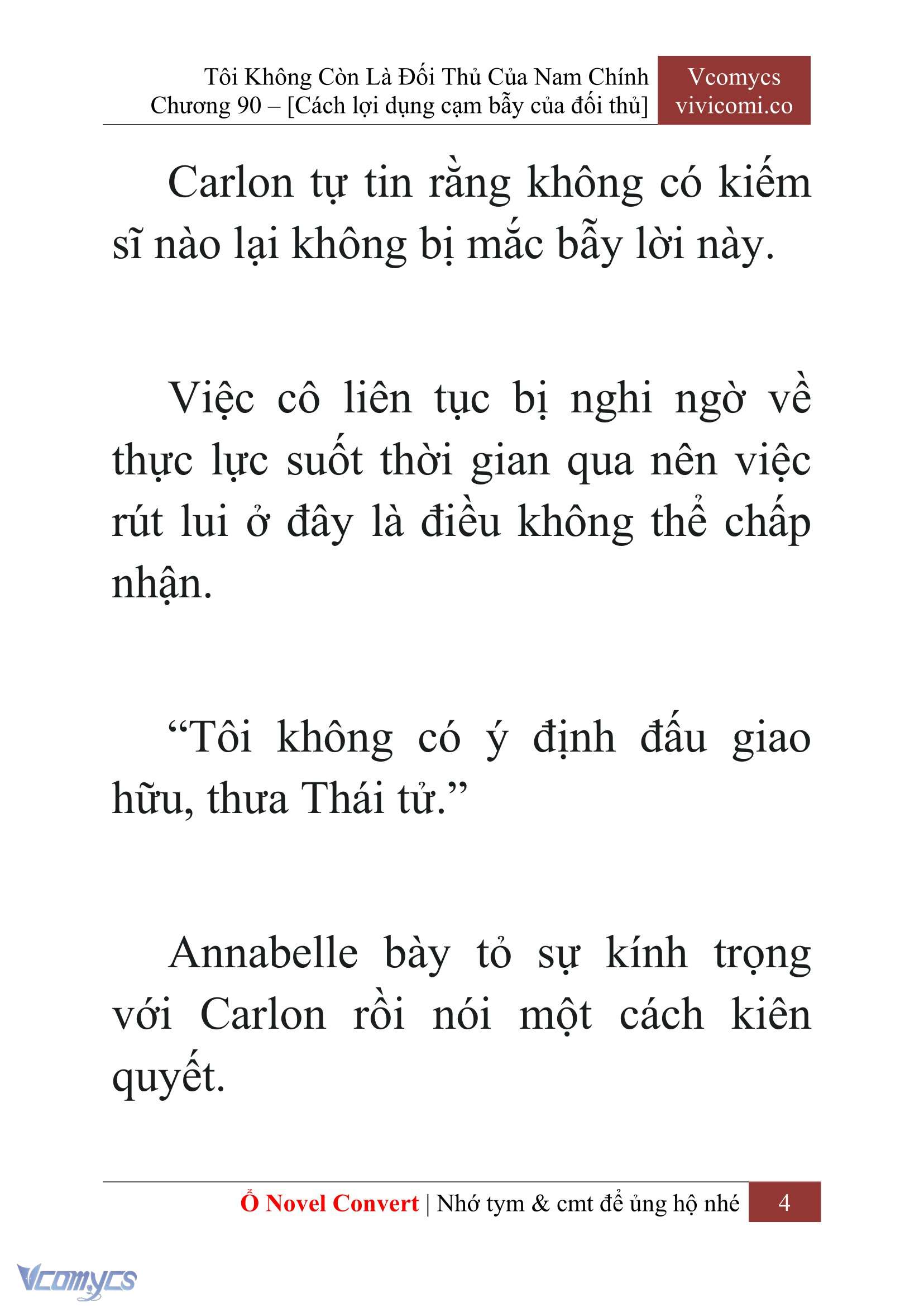 [Novel] Tôi Không Còn Là Đối Thủ Của Nam Chính Chap 90 - Trang 2