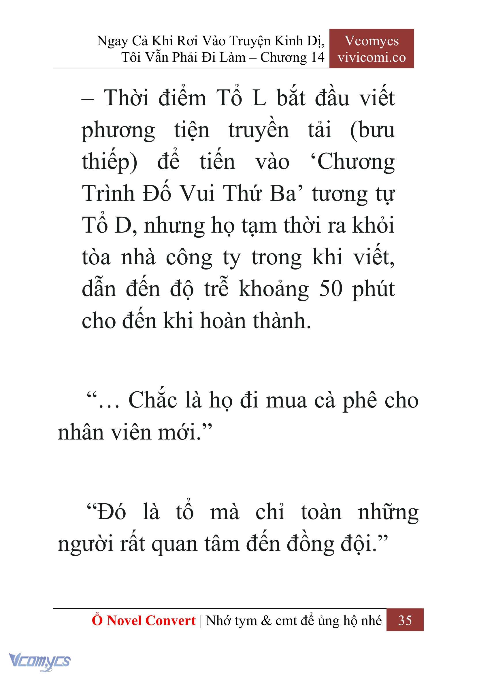 [Novel] Ngay Cả Khi Rơi Vào Truyện Kinh Dị, Tôi Vẫn Phải Đi Làm Chap 14 - Trang 2