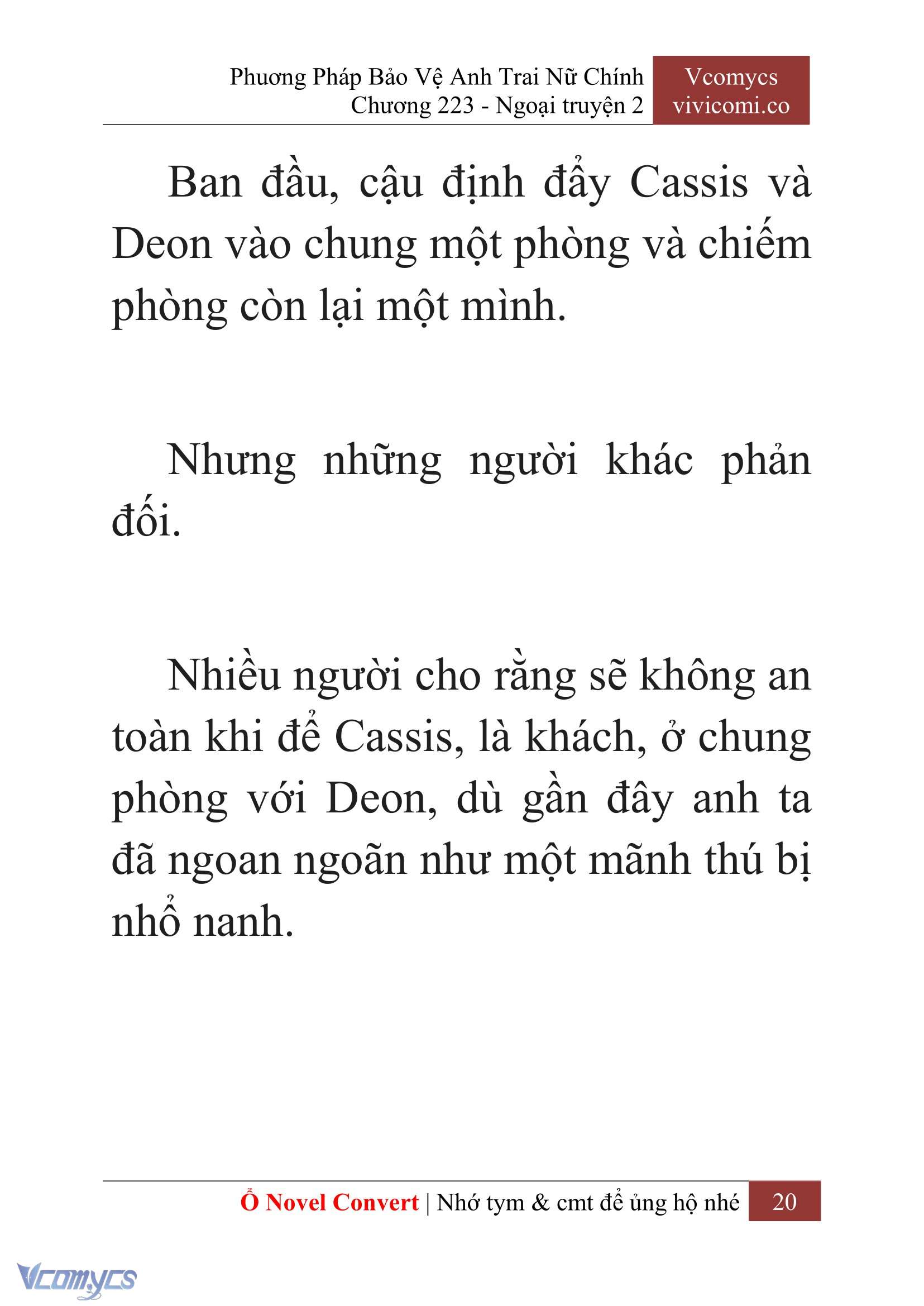 [Novel] Phương Pháp Bảo Vệ Anh Trai Nữ Chính Chap 223 - Trang 2