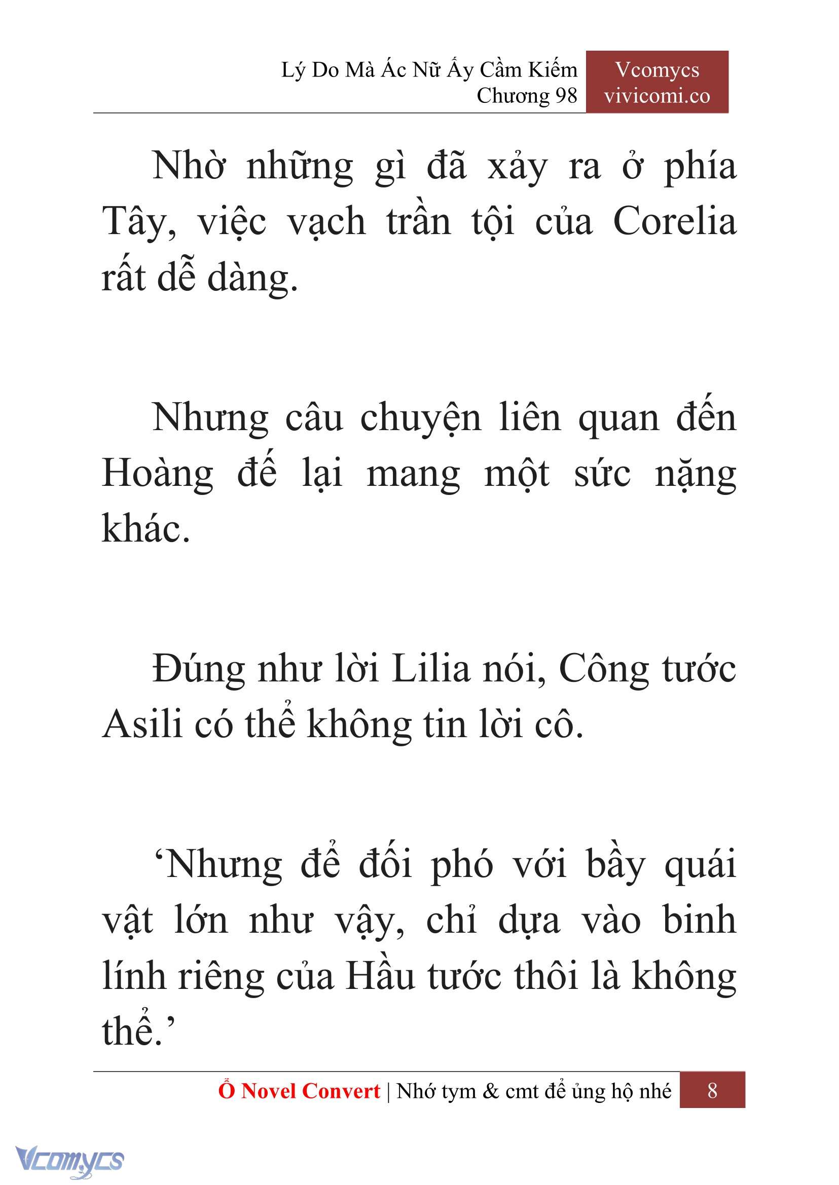 [Novel] Lý Do Mà Ác Nữ Ấy Cầm Kiếm Chap 98 - Trang 2