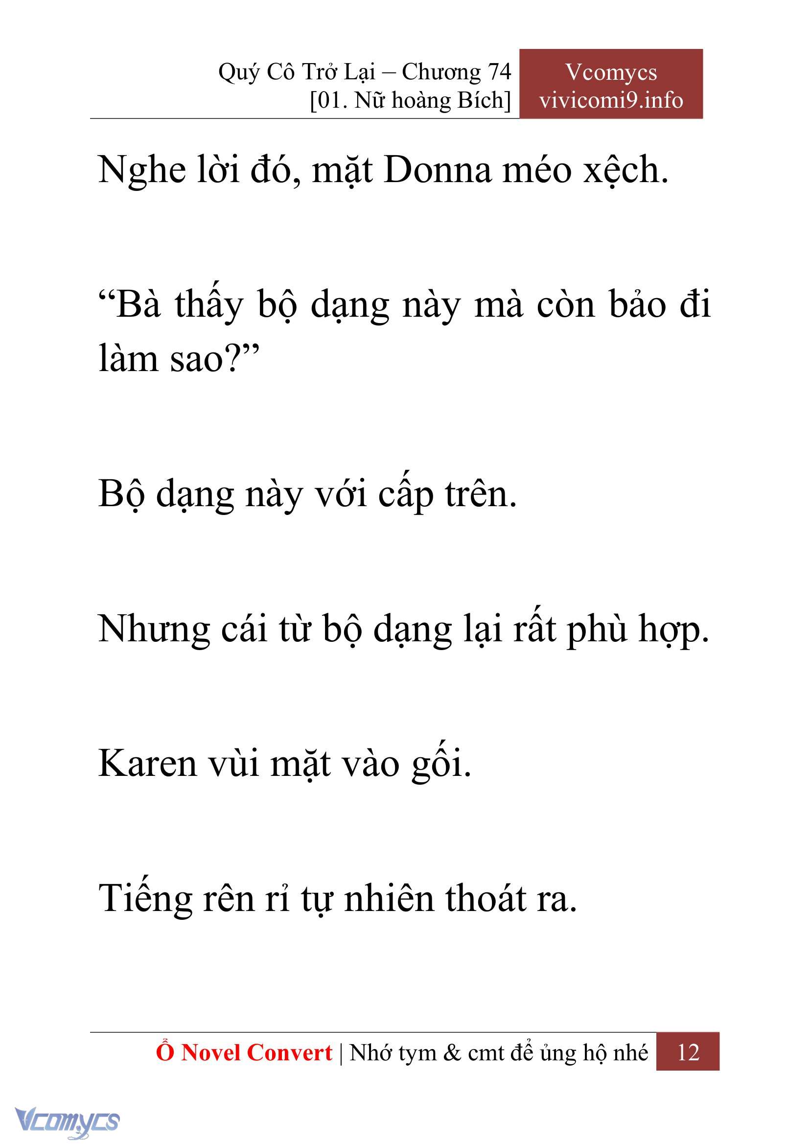 [Novel] Quý Cô Trở Lại Chap 74 - Trang 2