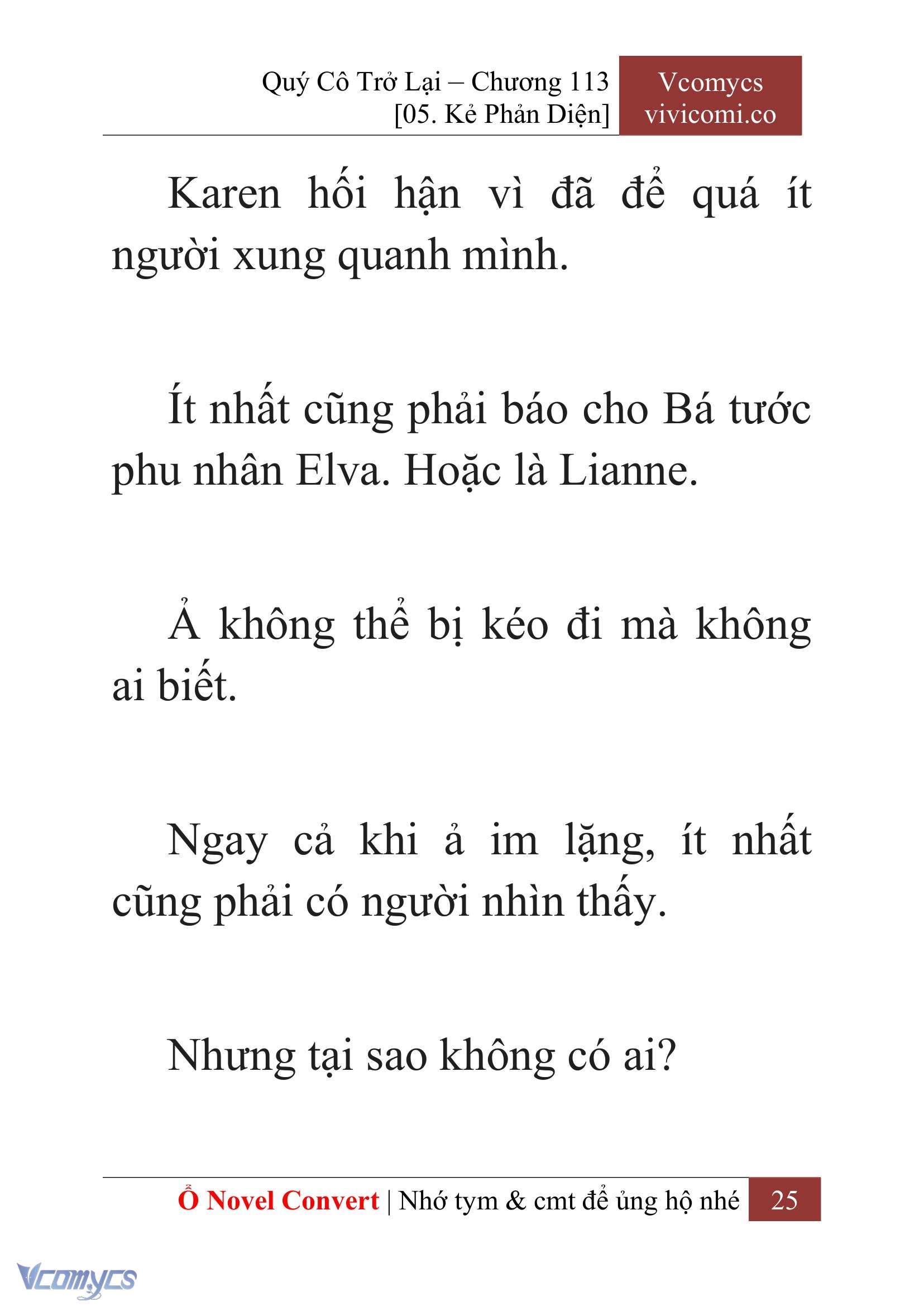 [Novel] Quý Cô Trở Lại Chap 113 - Trang 2