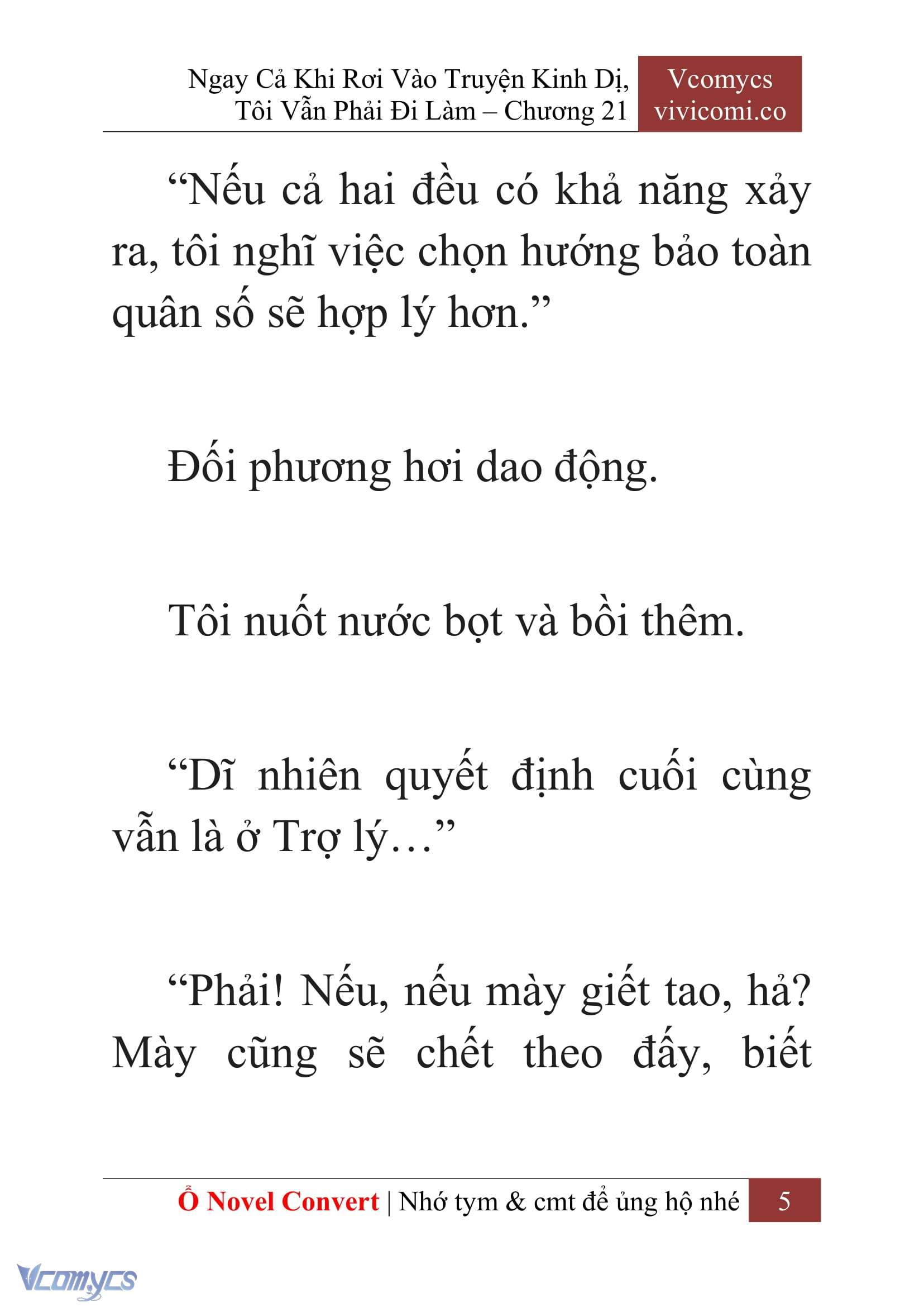 [Novel] Ngay Cả Khi Rơi Vào Truyện Kinh Dị, Tôi Vẫn Phải Đi Làm Chap 21 - Trang 2