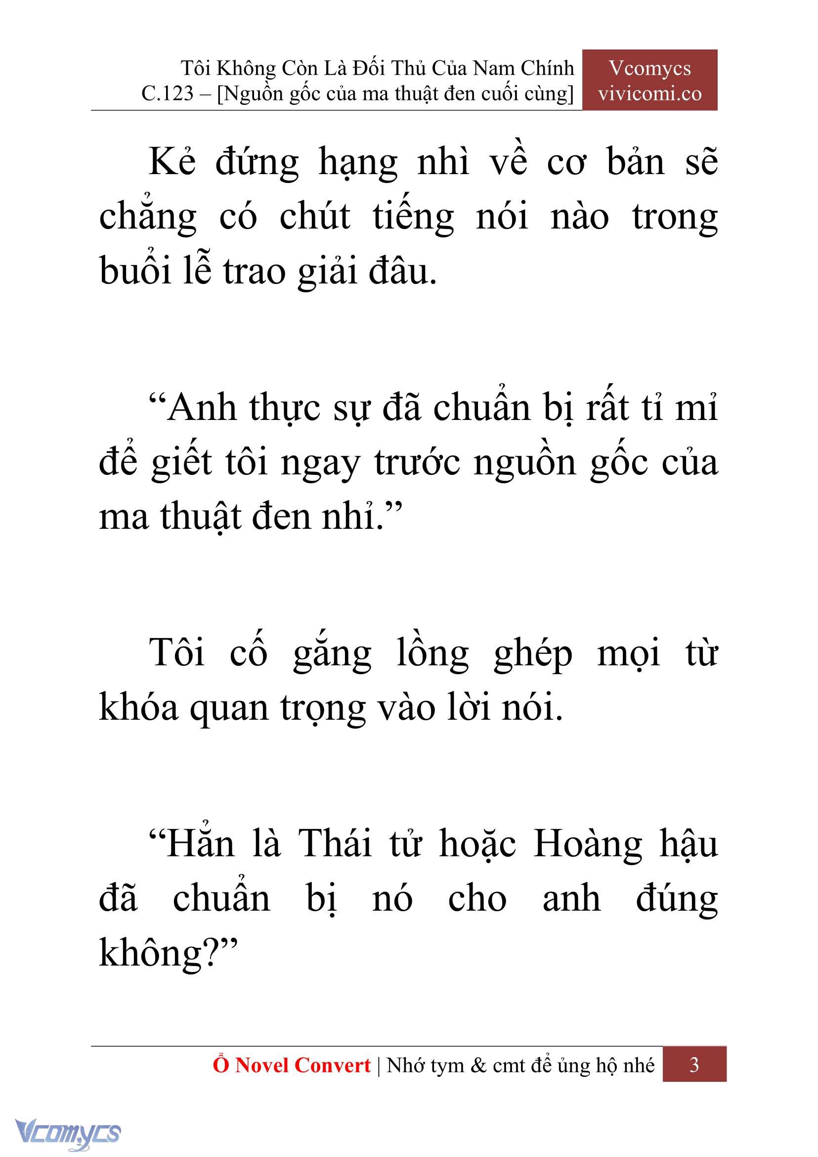 [Novel] Tôi Không Còn Là Đối Thủ Của Nam Chính Chap 123 - Trang 2