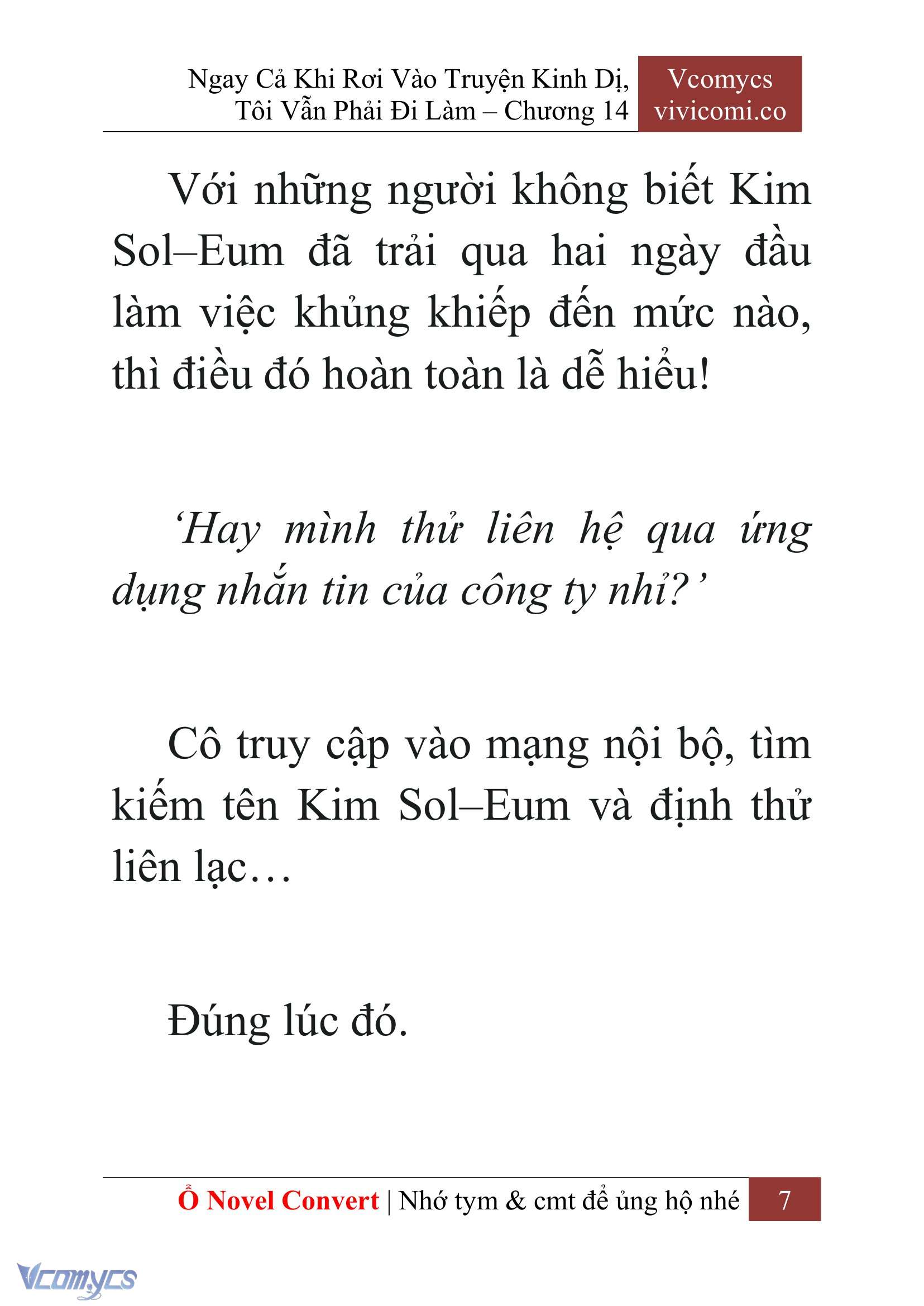 [Novel] Ngay Cả Khi Rơi Vào Truyện Kinh Dị, Tôi Vẫn Phải Đi Làm Chap 14 - Trang 2