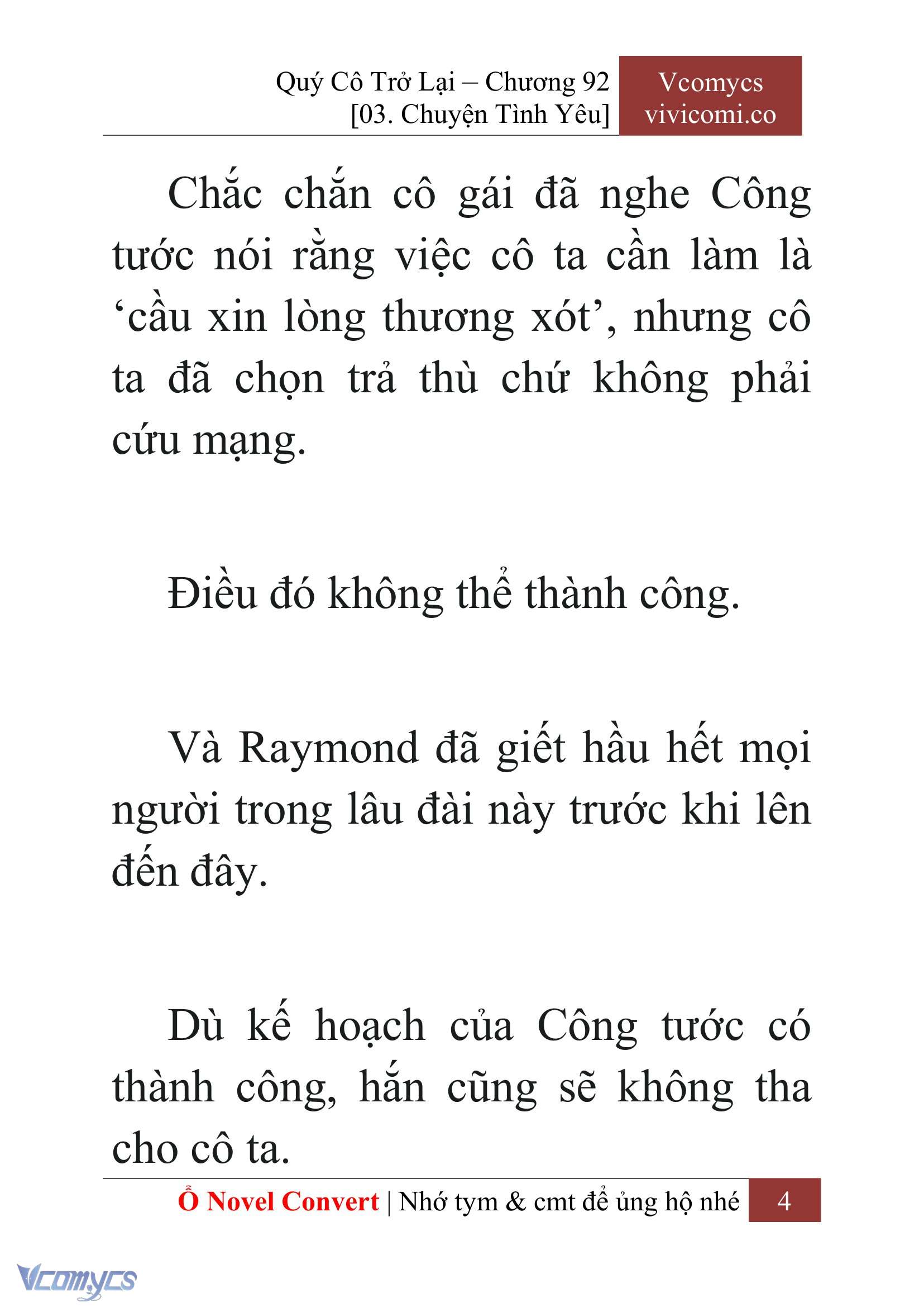 [Novel] Quý Cô Trở Lại Chap 92 - Trang 2