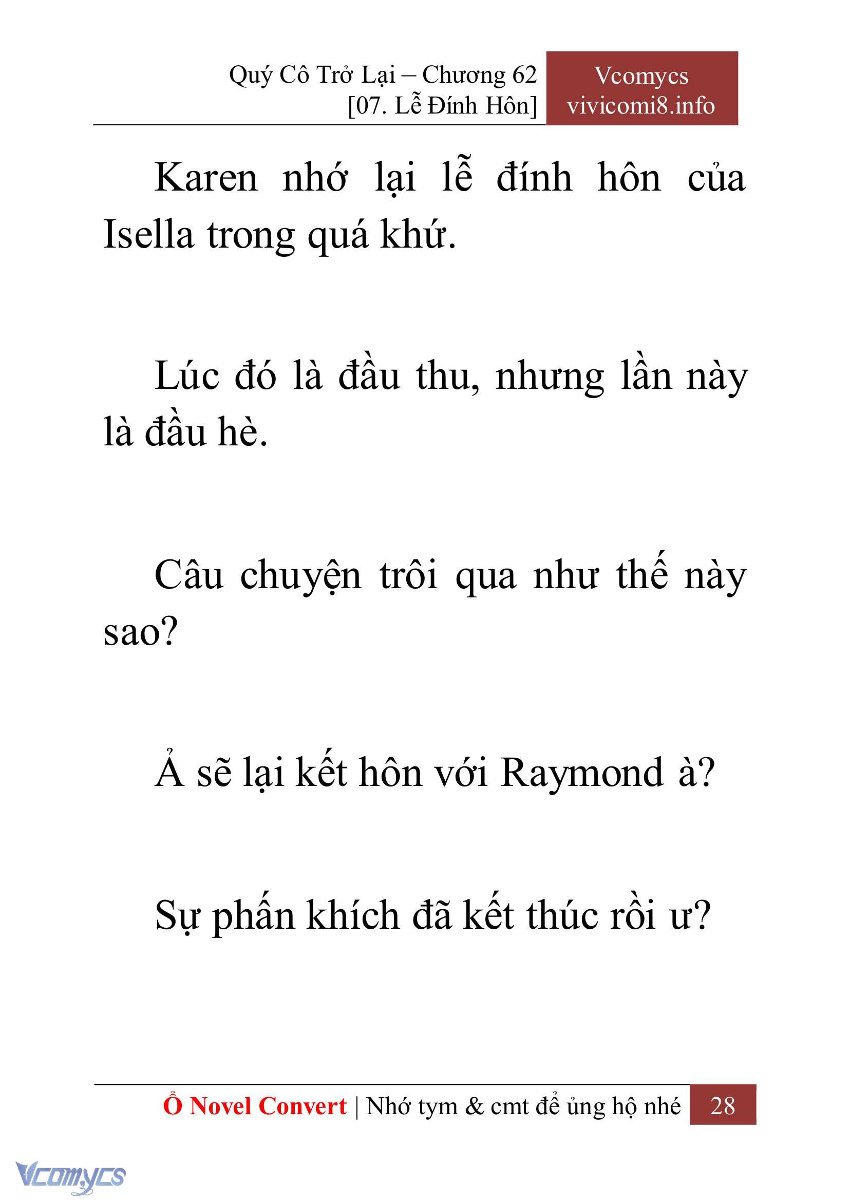 [Novel] Quý Cô Trở Lại Chap 62 - Trang 2