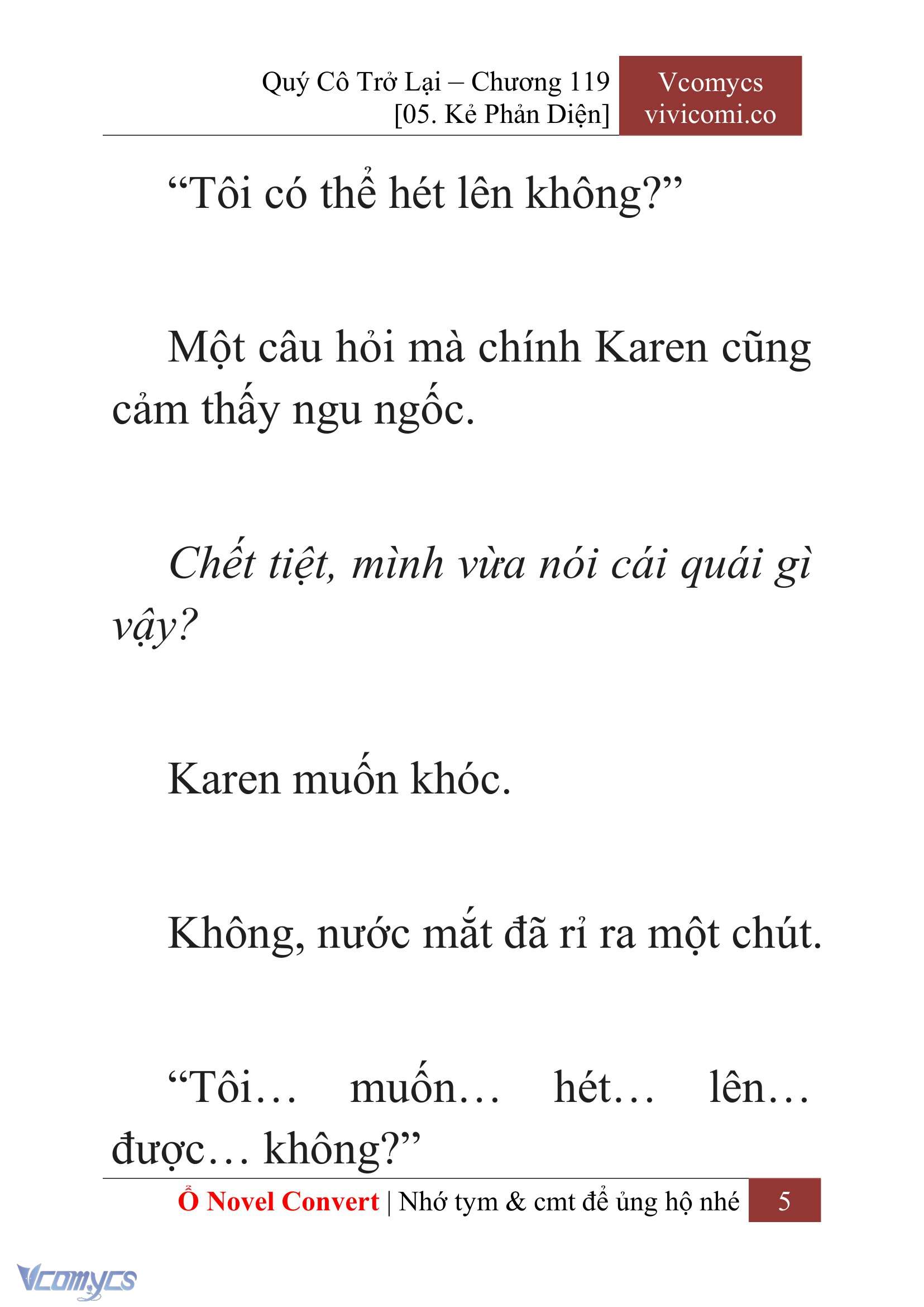 [Novel] Quý Cô Trở Lại Chap 119 - Trang 2
