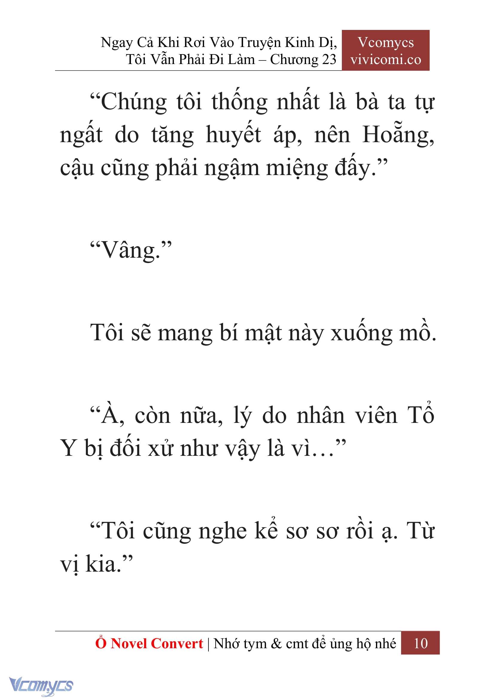 [Novel] Ngay Cả Khi Rơi Vào Truyện Kinh Dị, Tôi Vẫn Phải Đi Làm Chap 23 - Trang 2