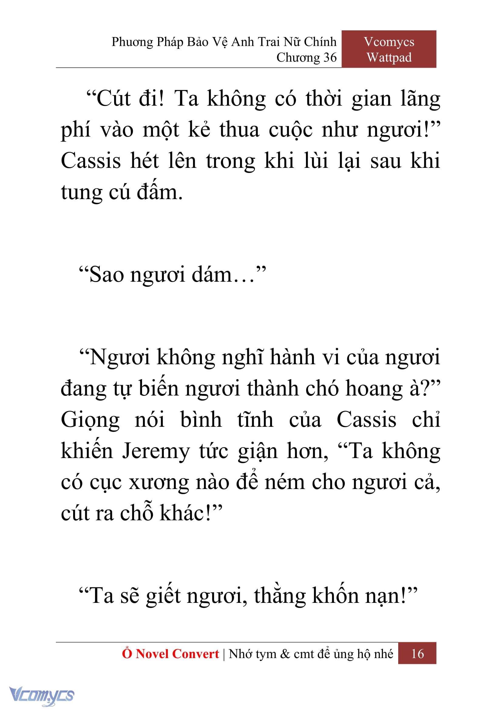 [Novel] Phương Pháp Bảo Vệ Anh Trai Nữ Chính Chap 36 - Trang 2