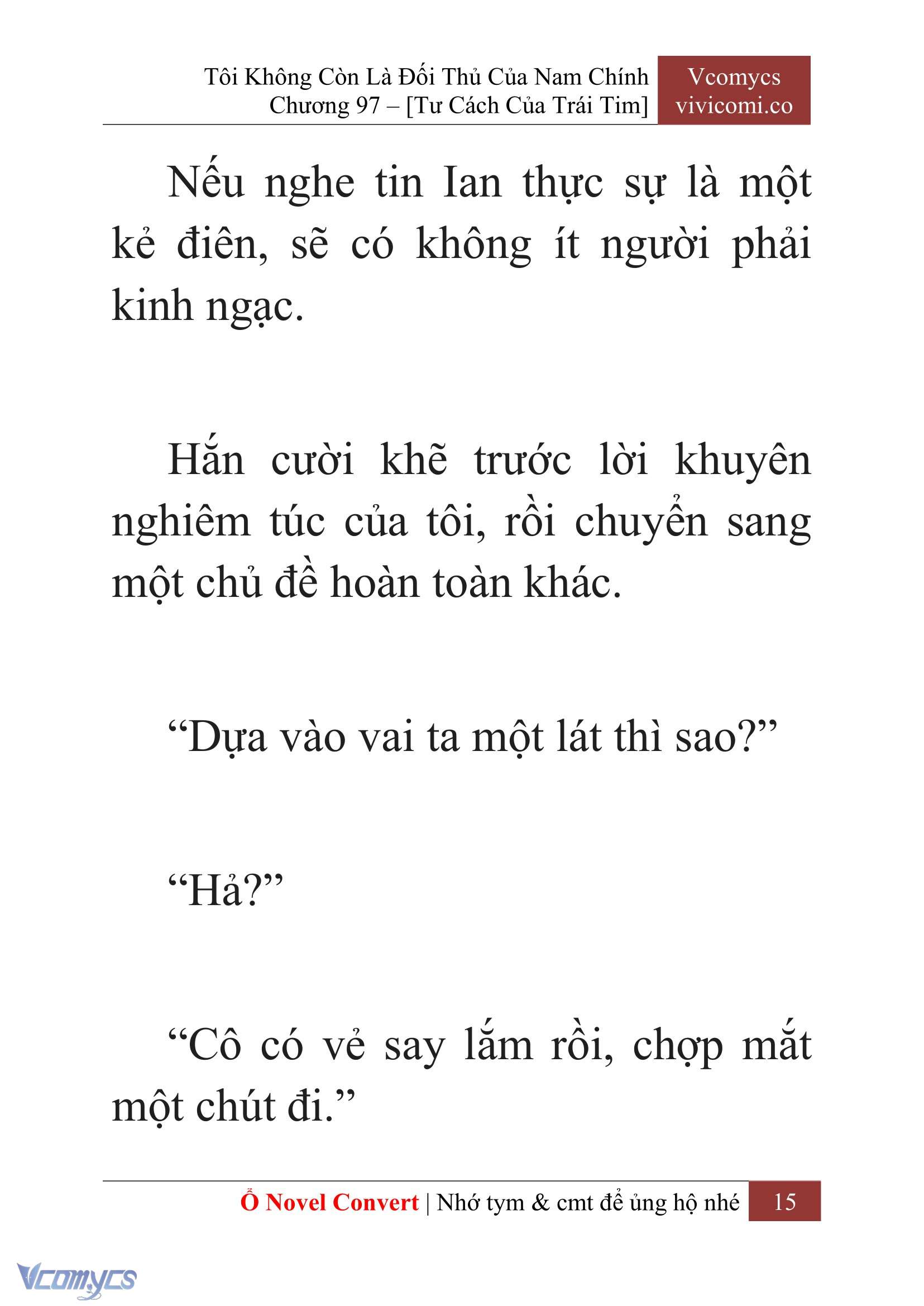 [Novel] Tôi Không Còn Là Đối Thủ Của Nam Chính Chap 97 - Trang 2