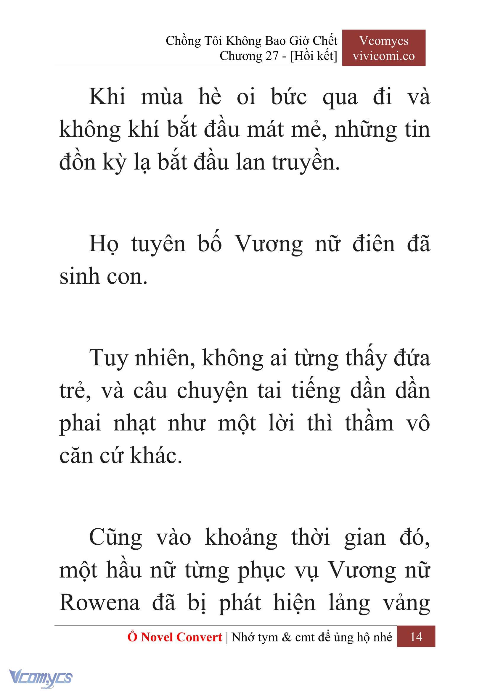 [Novel] Chồng Tôi Không Bao Giờ Chết Chap 27 - Trang 2