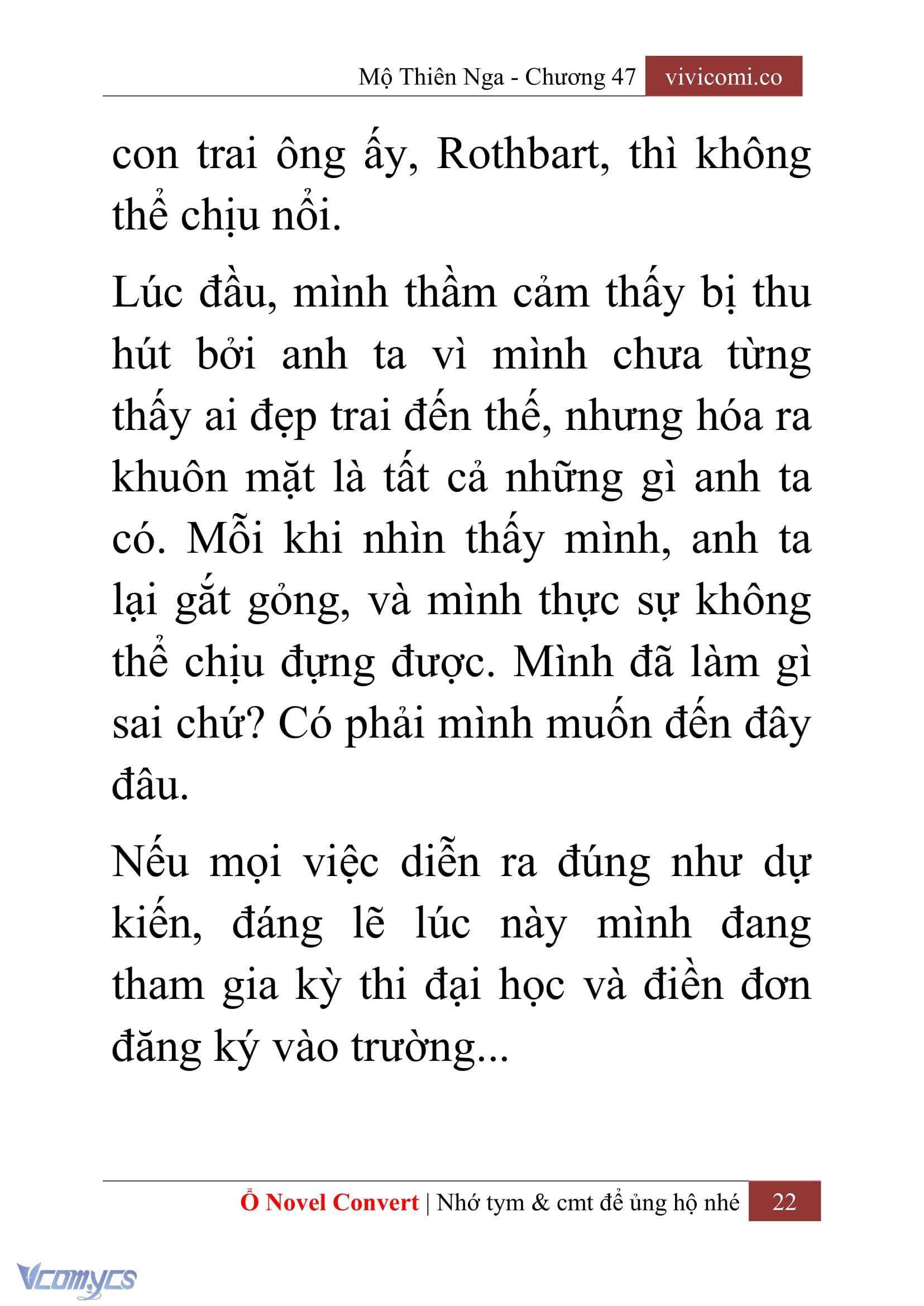 [Novel] Mộ Thiên Nga Chap 47 - Trang 2