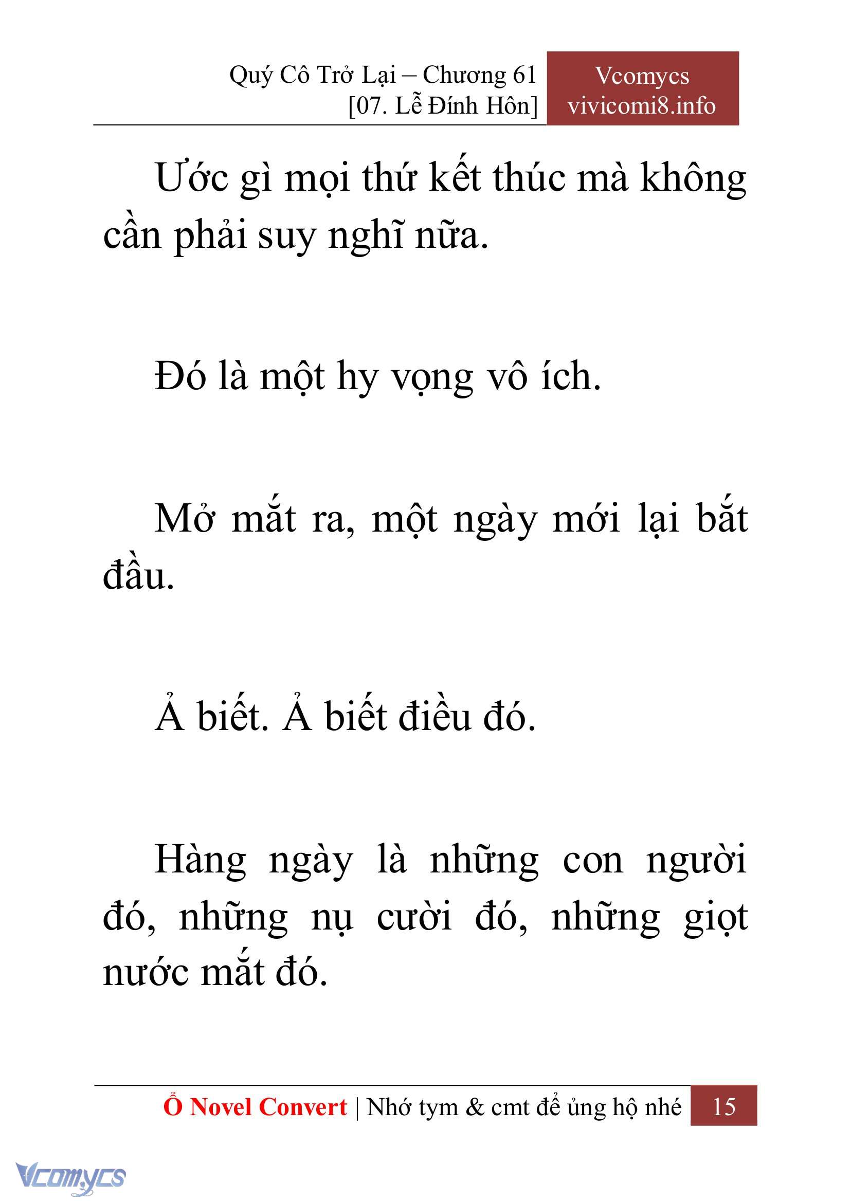 [Novel] Quý Cô Trở Lại Chap 61 - Trang 2