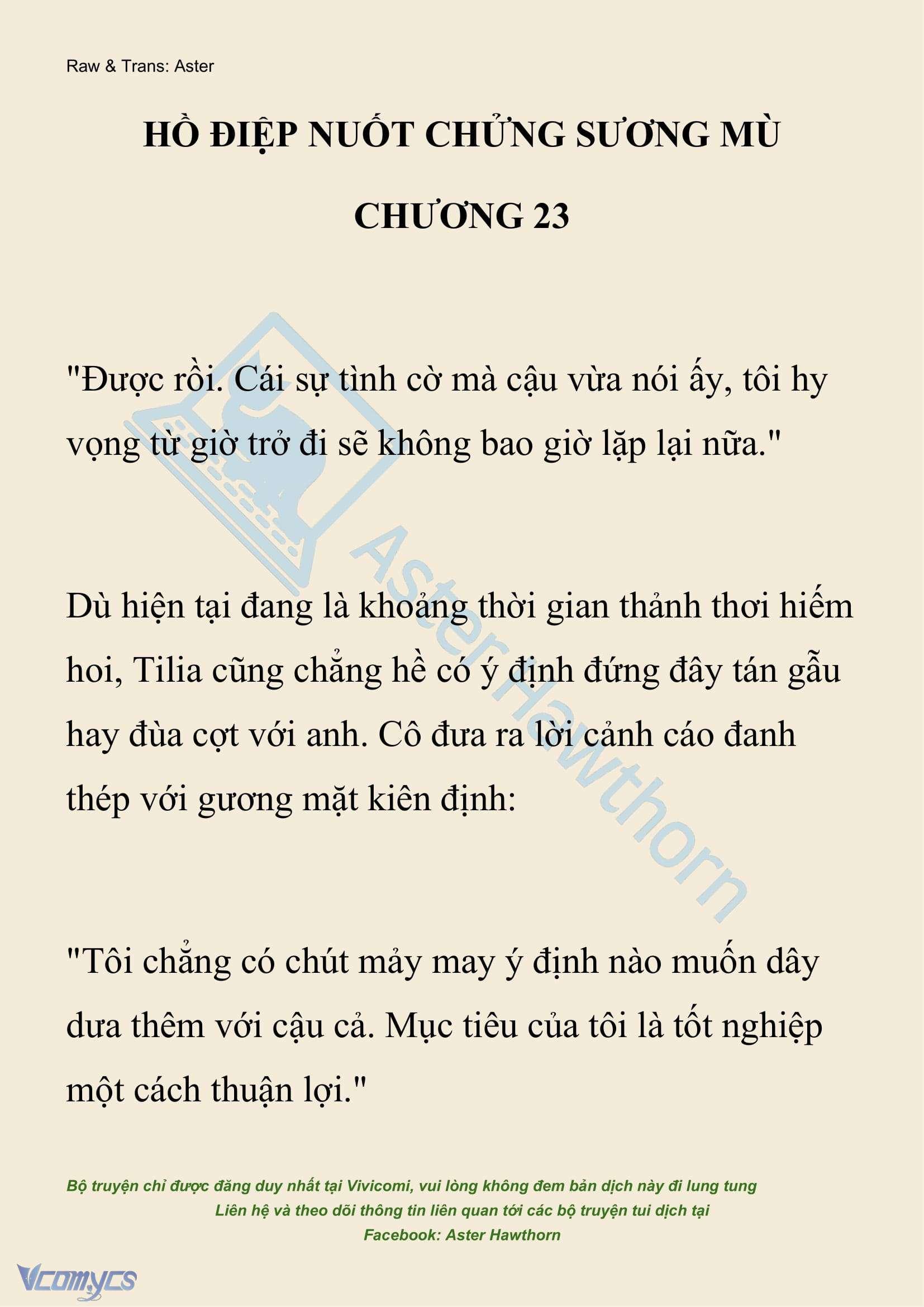 [NOVEL] Hồ Điệp Nuốt Chửng Sương Mù Chap 23 - Trang 2