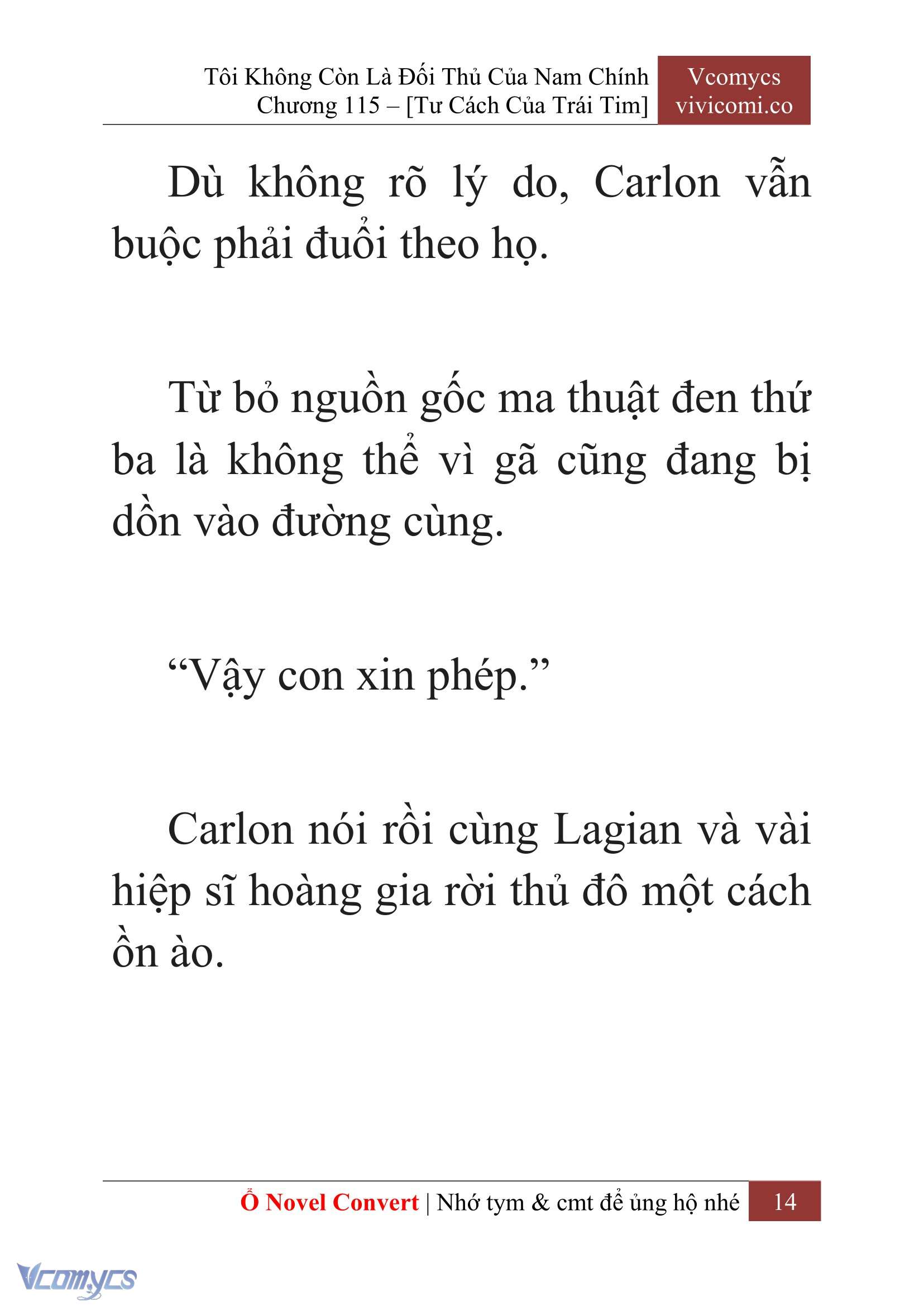[Novel] Tôi Không Còn Là Đối Thủ Của Nam Chính Chap 115 - Trang 2
