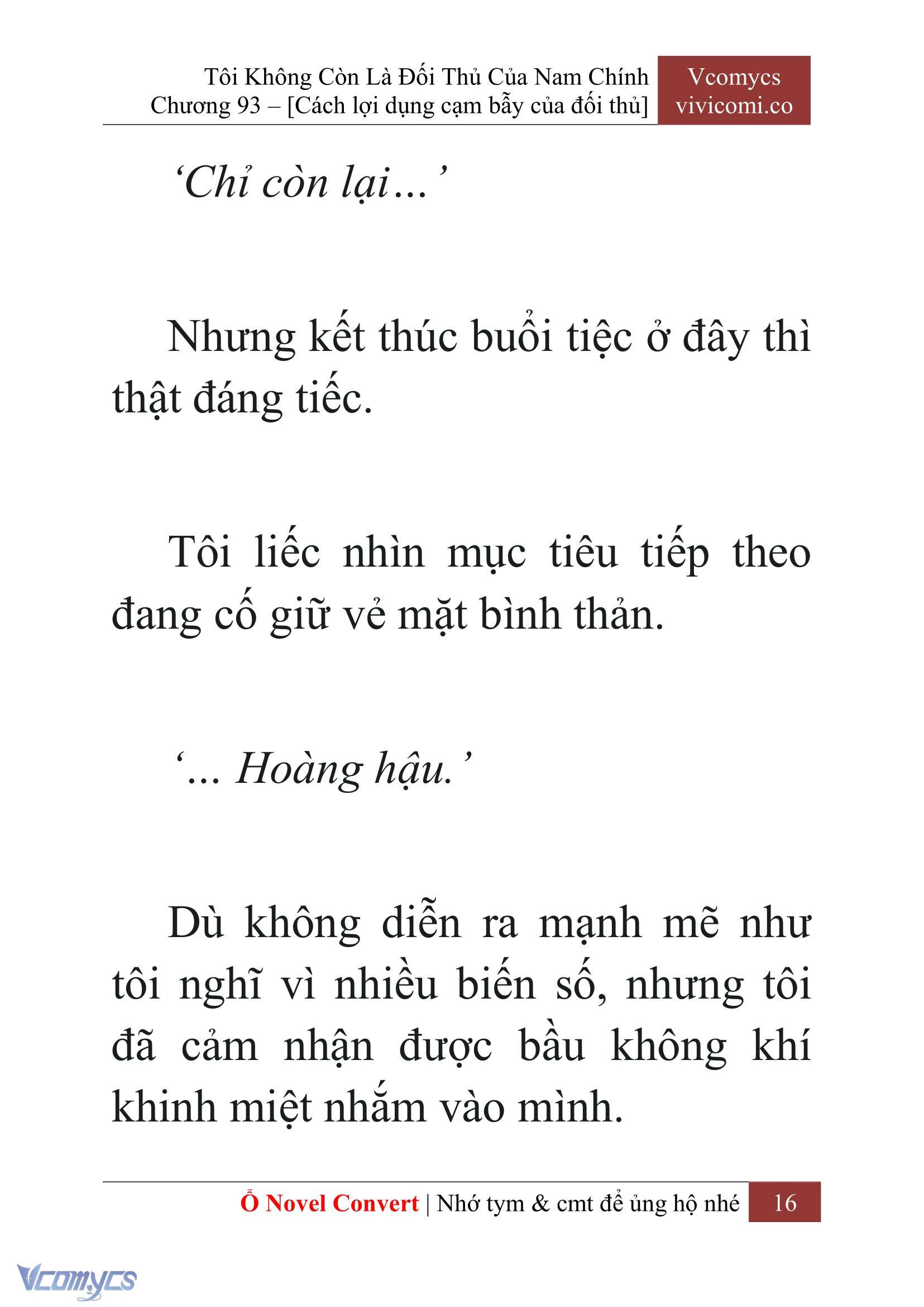 [Novel] Tôi Không Còn Là Đối Thủ Của Nam Chính Chap 93 - Trang 2
