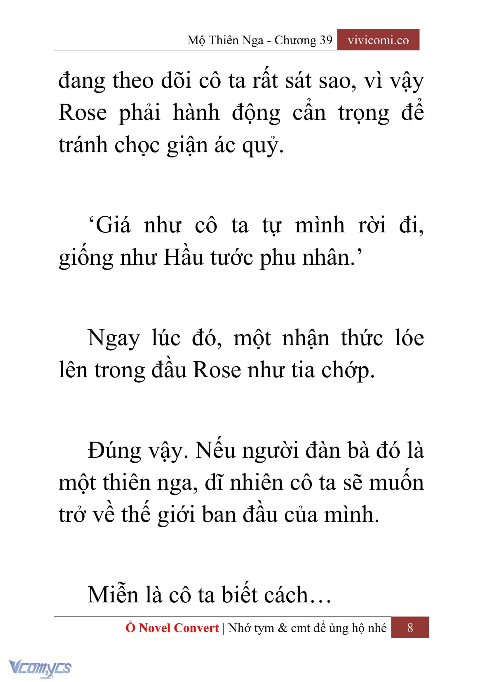 [Novel] Mộ Thiên Nga Chap 39 - Trang 2