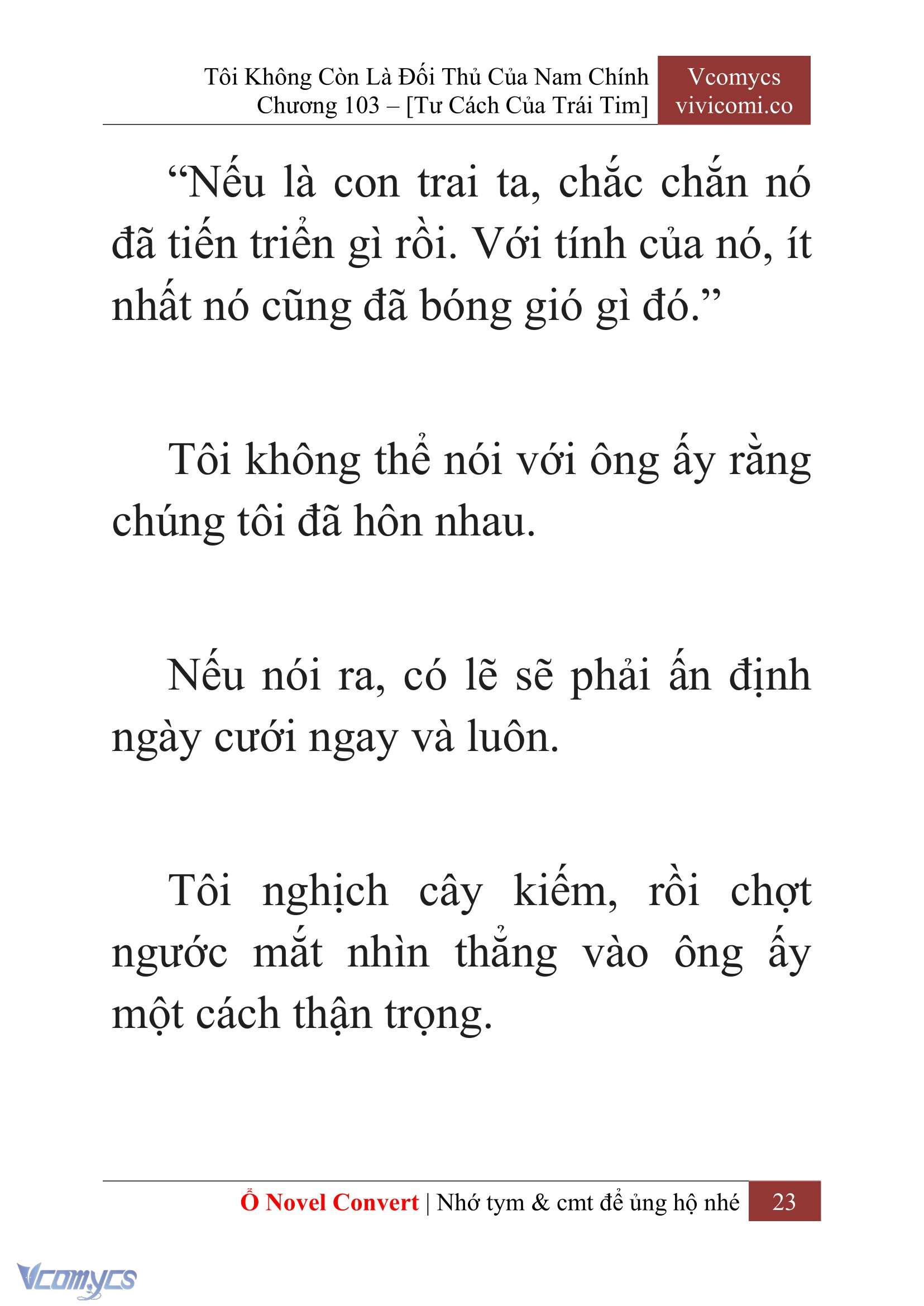 [Novel] Tôi Không Còn Là Đối Thủ Của Nam Chính Chap 103 - Trang 2