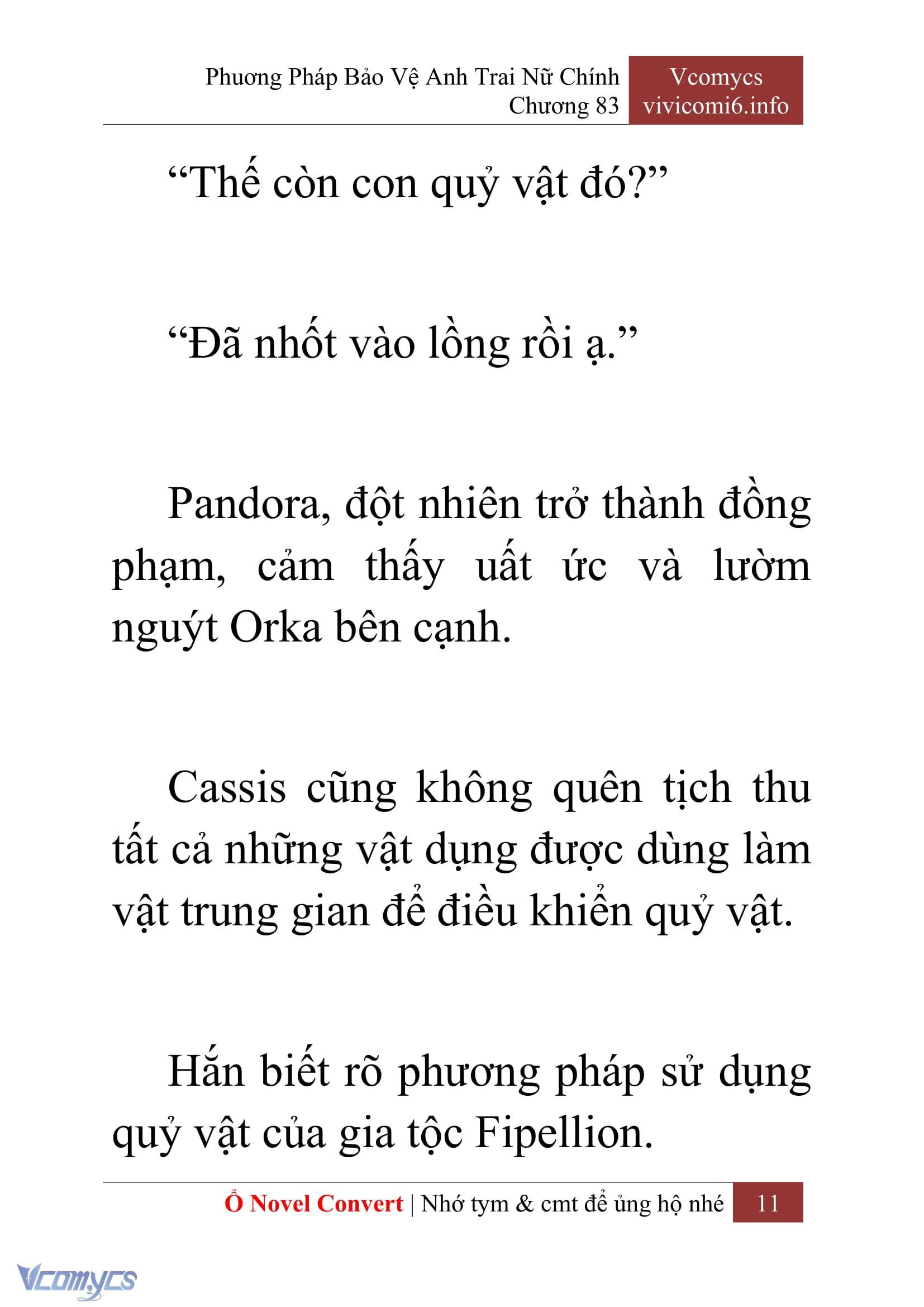 [Novel] Phương Pháp Bảo Vệ Anh Trai Nữ Chính Chap 83 - Trang 2