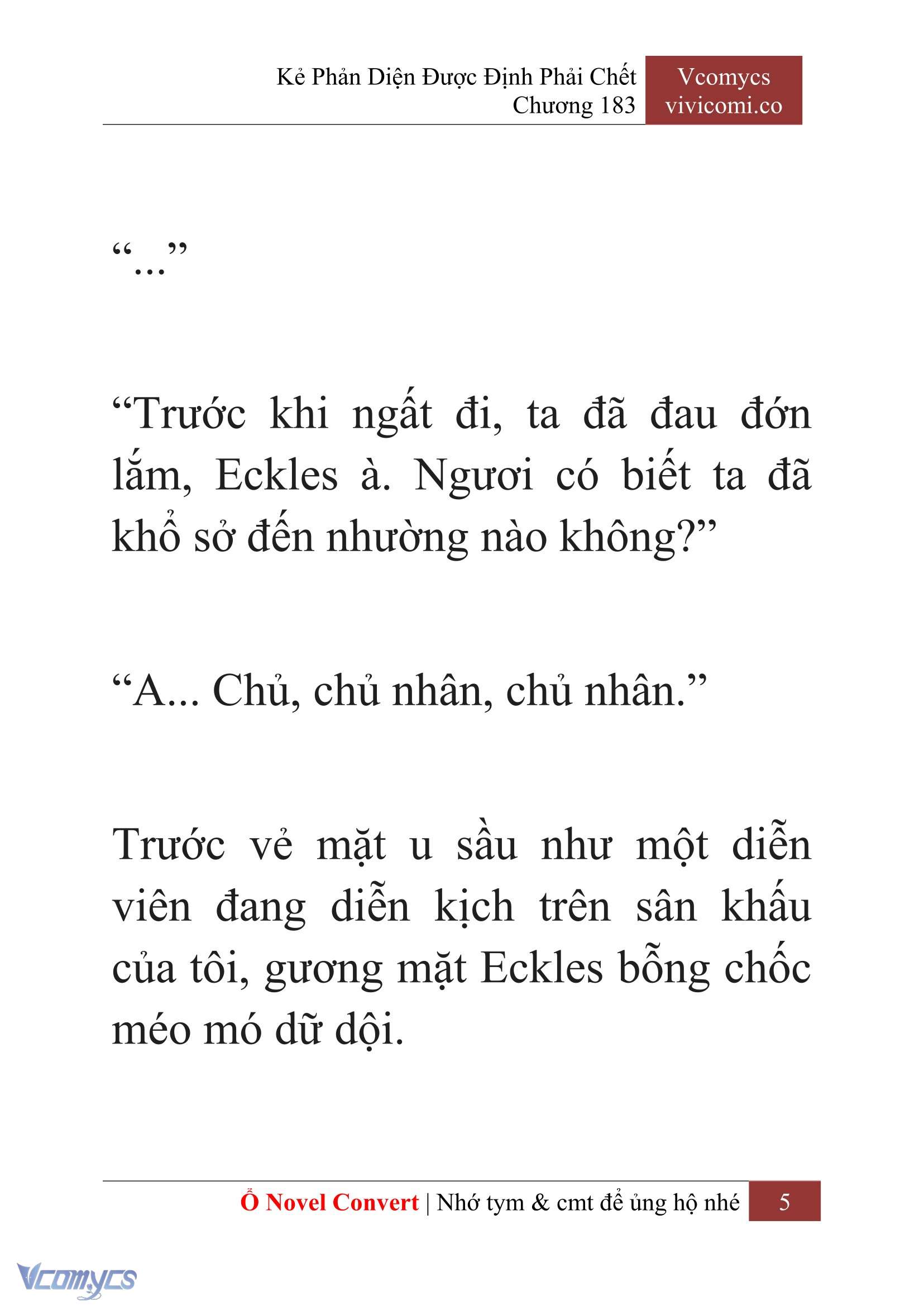 [Novel] Kẻ Phản Diện Được Định Phải Chết Chap 183 - Next Chap 184