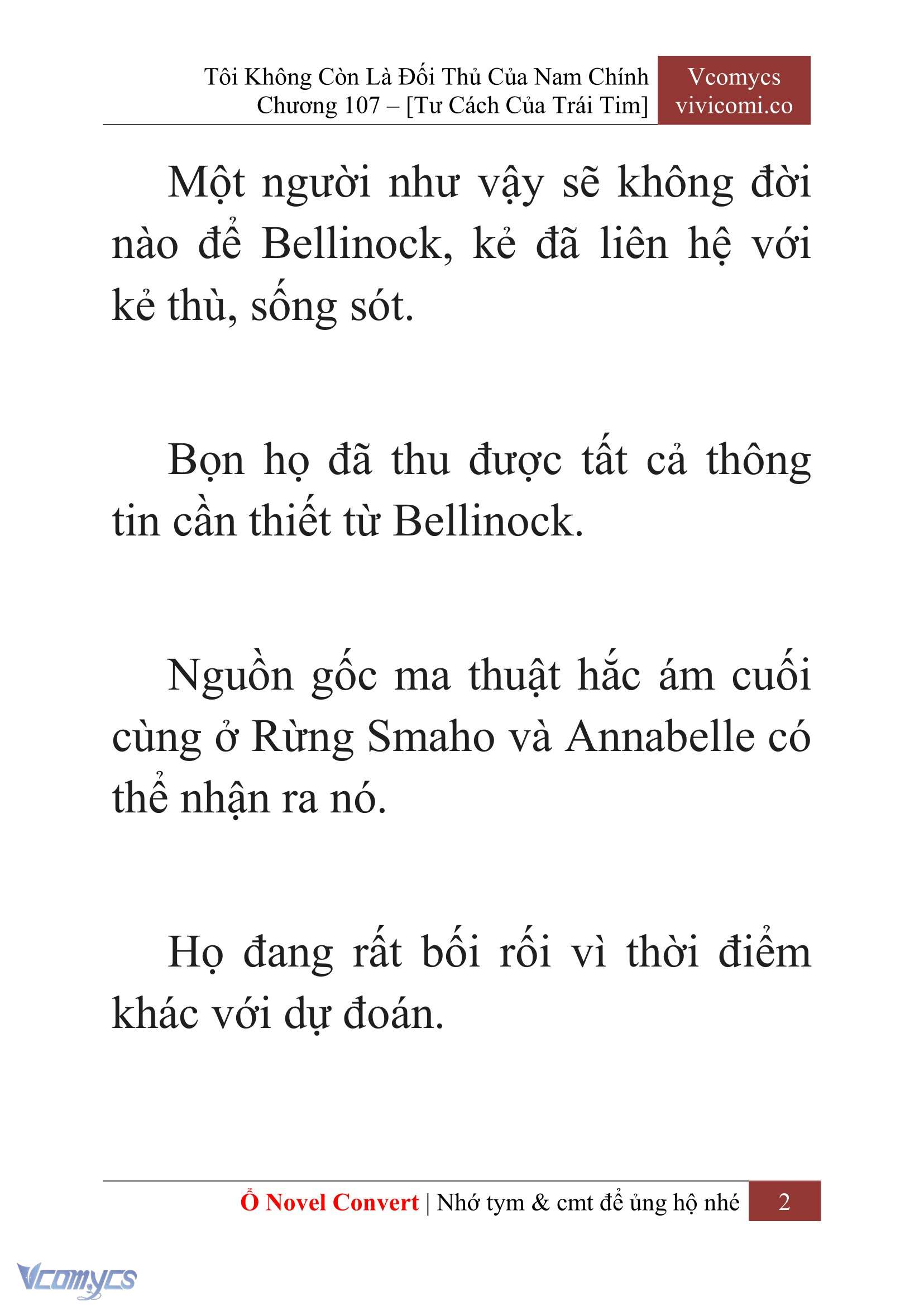 [Novel] Tôi Không Còn Là Đối Thủ Của Nam Chính Chap 107 - Trang 2