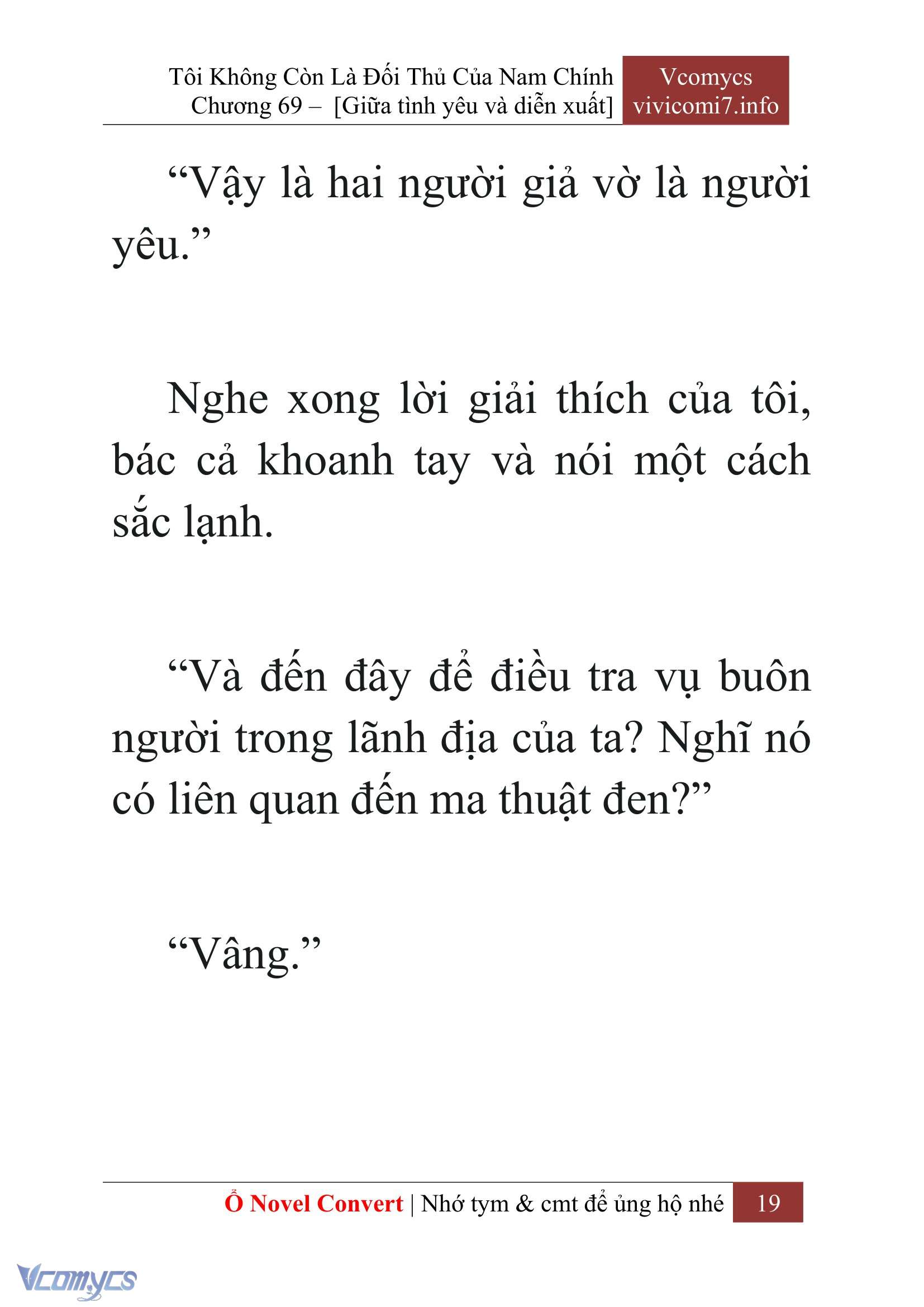 [Novel] Tôi Không Còn Là Đối Thủ Của Nam Chính Chap 69 - Trang 2