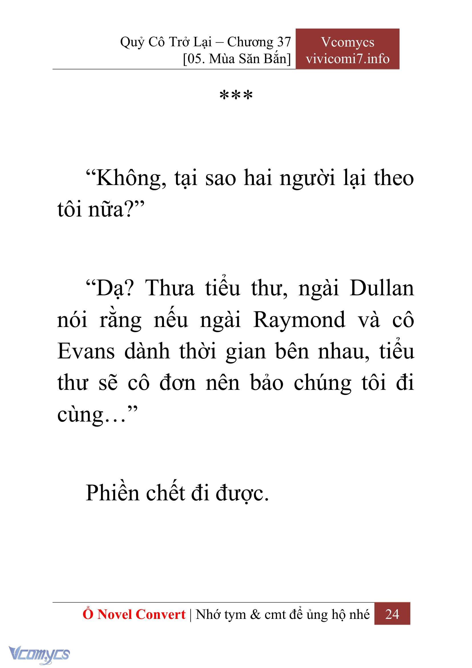 [Novel] Quý Cô Trở Lại Chap 37 - Trang 2