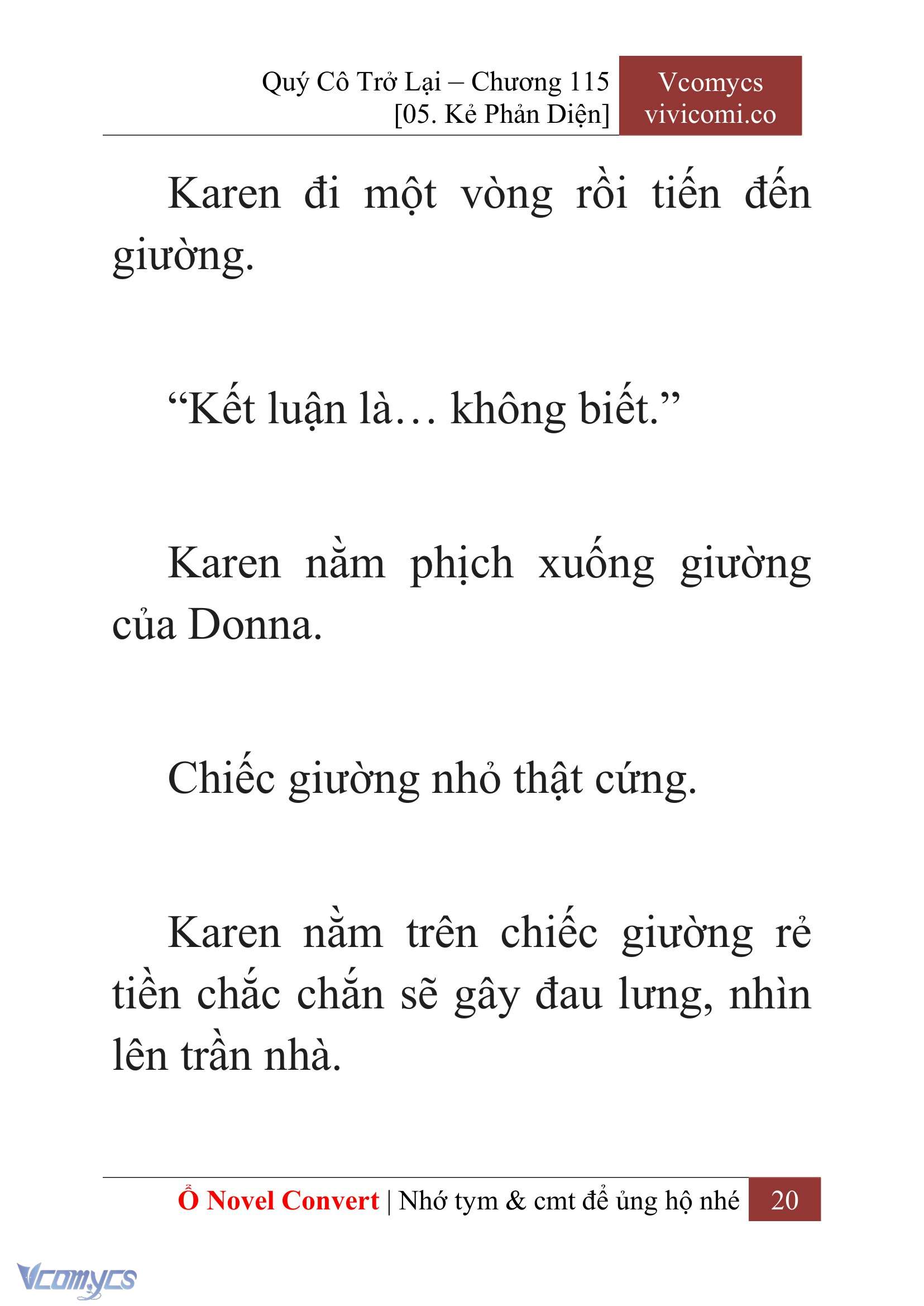 [Novel] Quý Cô Trở Lại Chap 115 - Trang 2