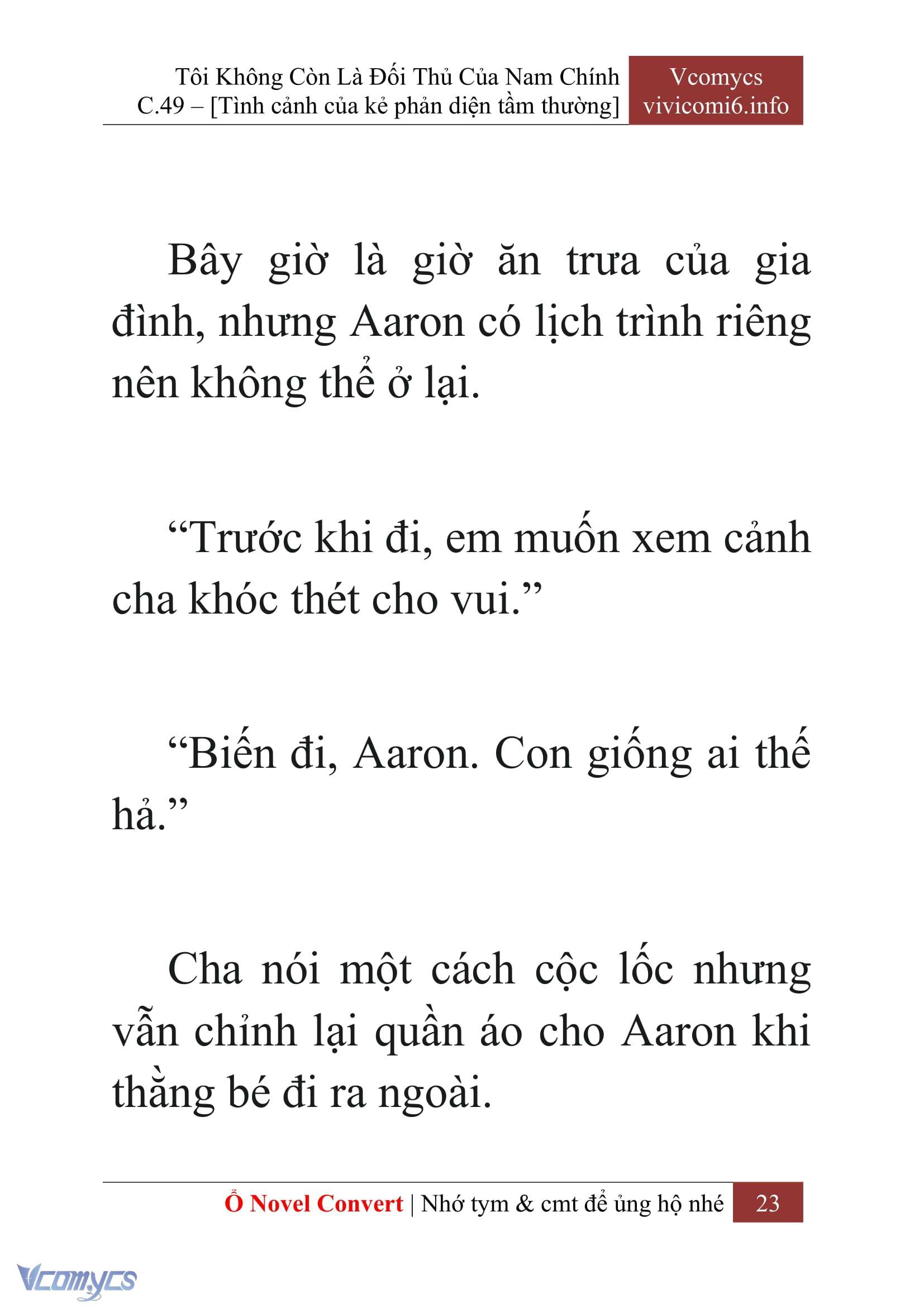 [Novel] Tôi Không Còn Là Đối Thủ Của Nam Chính Chap 49 - Trang 2