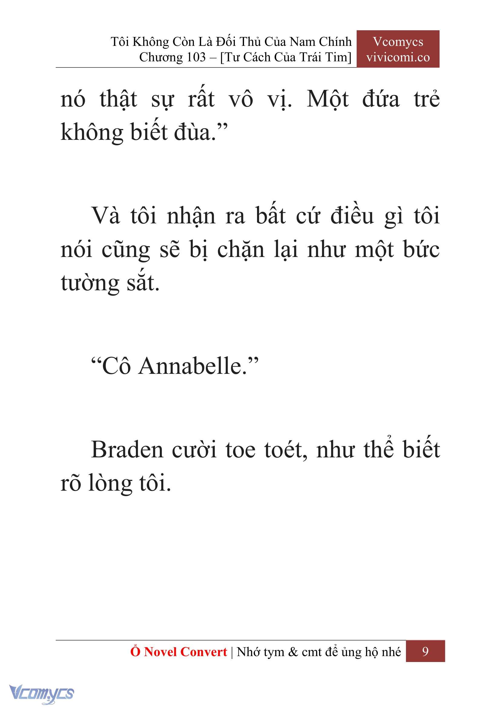 [Novel] Tôi Không Còn Là Đối Thủ Của Nam Chính Chap 103 - Trang 2
