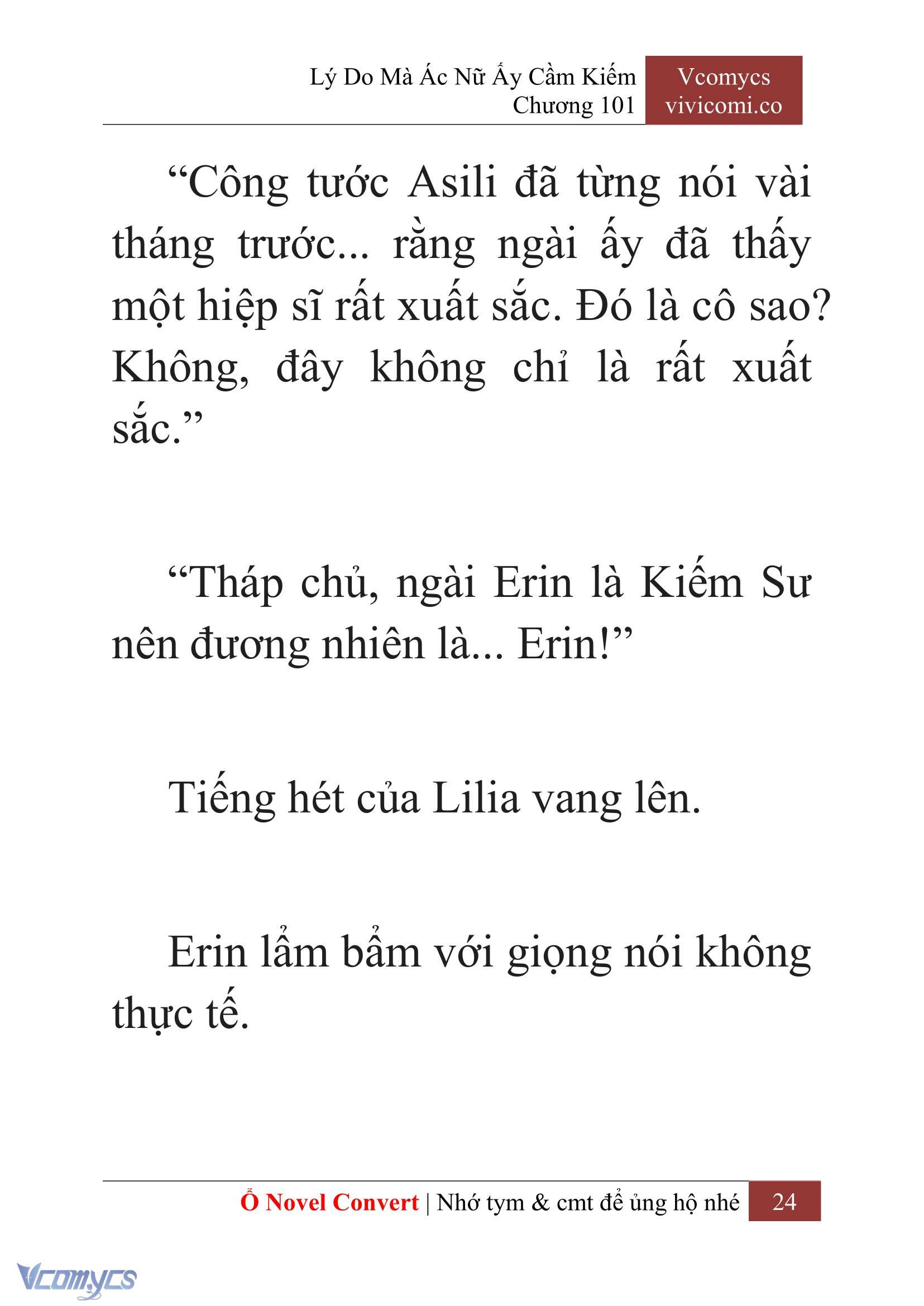 [Novel] Lý Do Mà Ác Nữ Ấy Cầm Kiếm Chap 101 - Trang 2