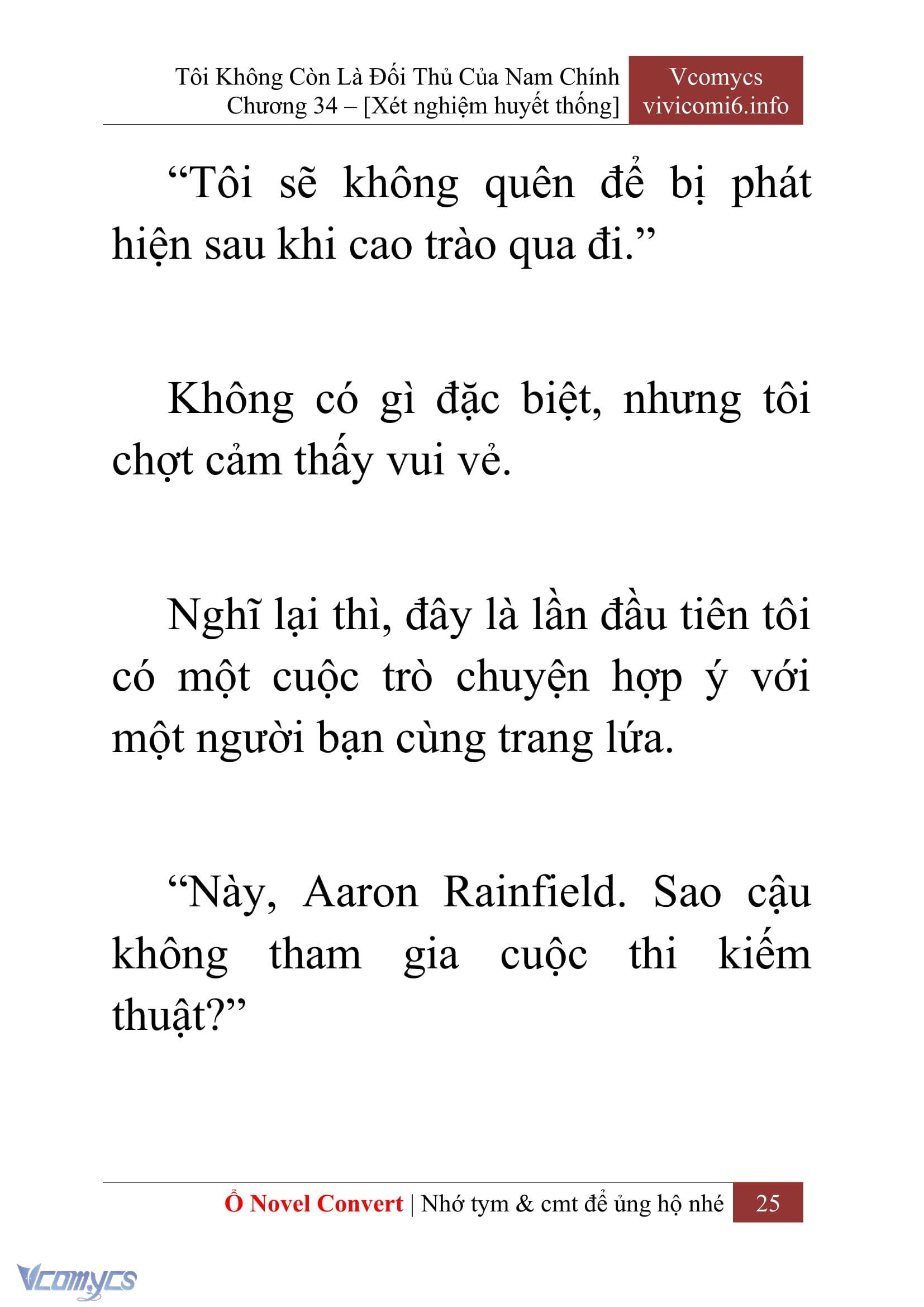 [Novel] Tôi Không Còn Là Đối Thủ Của Nam Chính Chap 34 - Trang 2