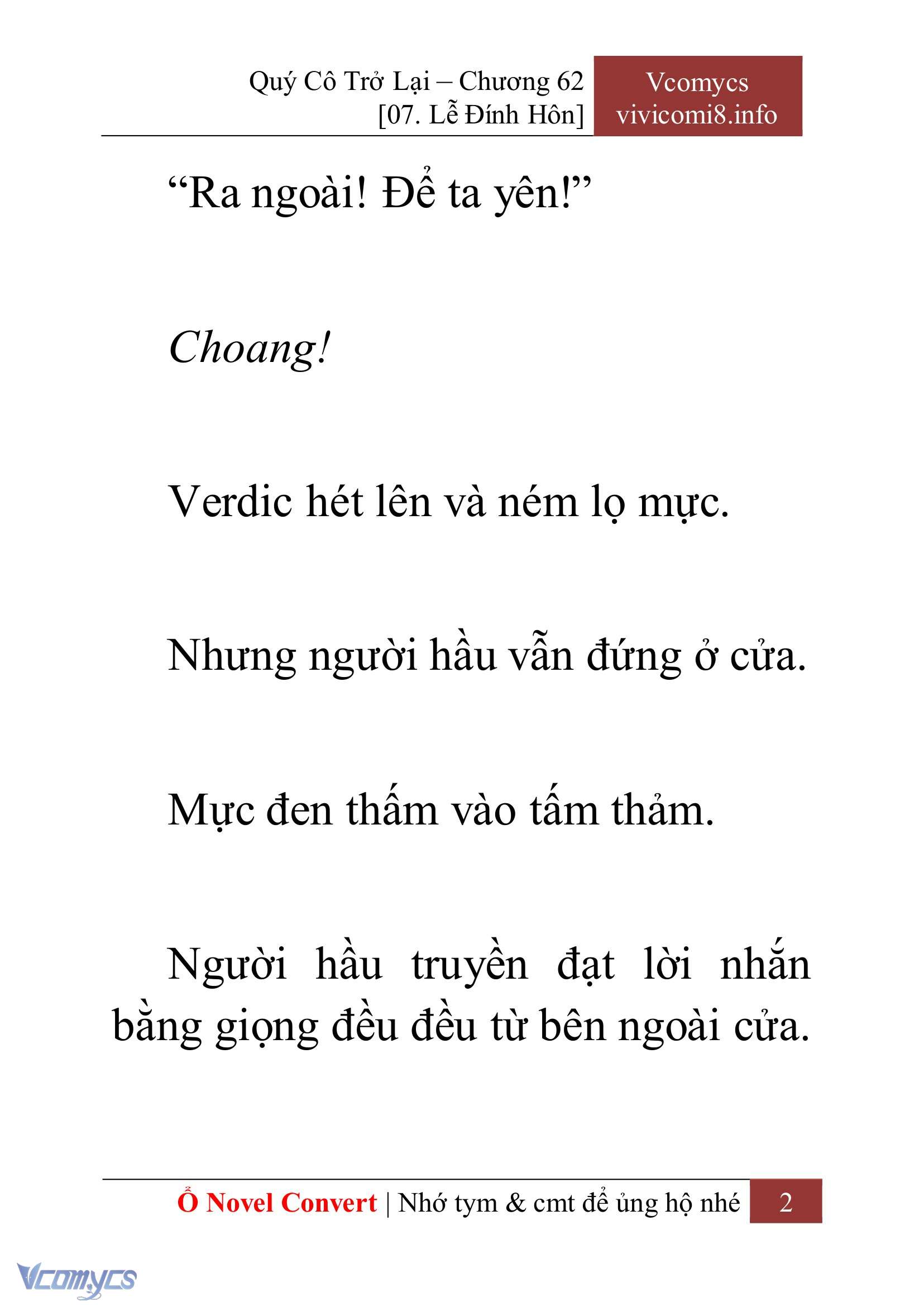 [Novel] Quý Cô Trở Lại Chap 62 - Trang 2